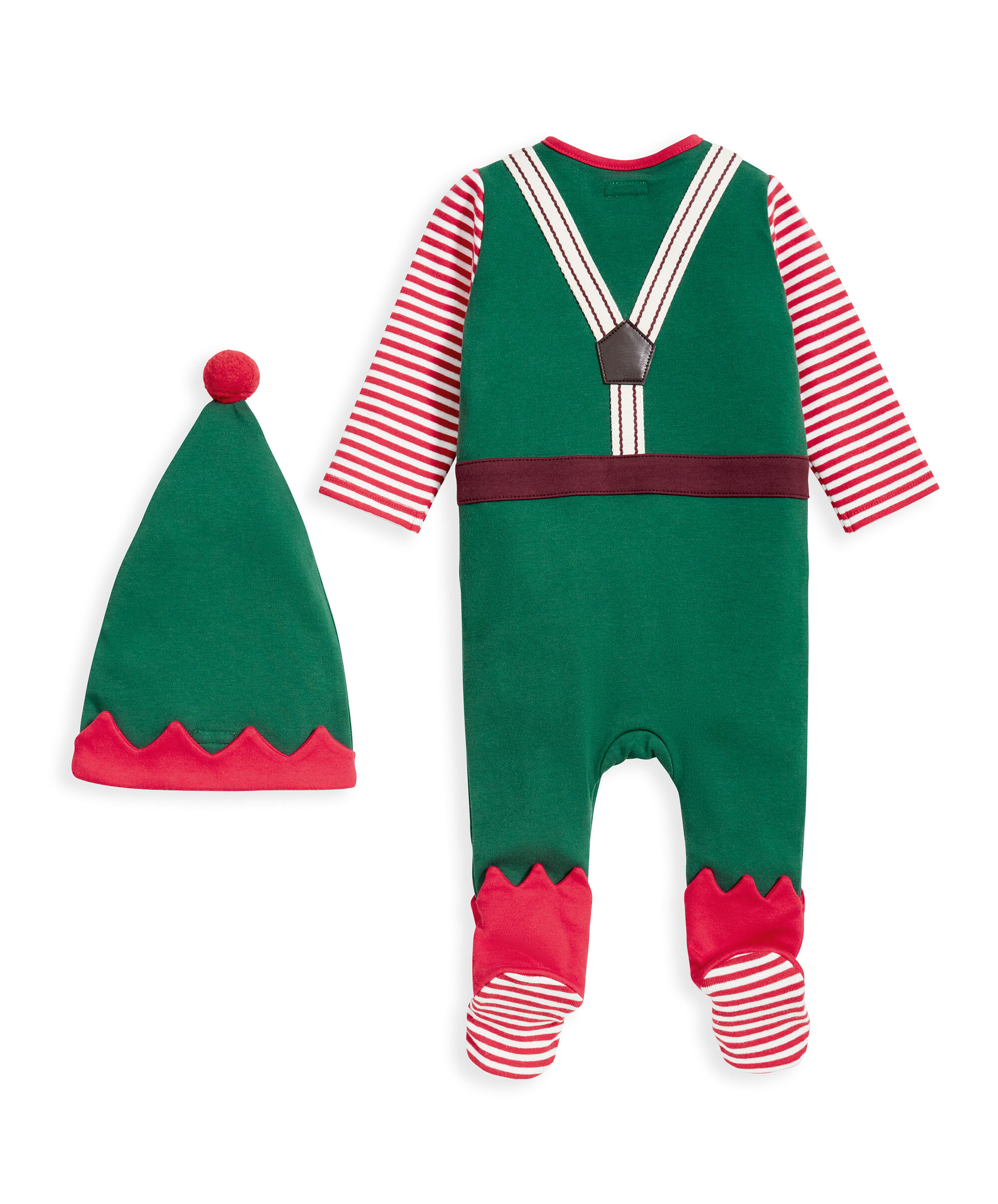 طقم لباس الكل في واحد وقبعة بتصميم قزم image number 2