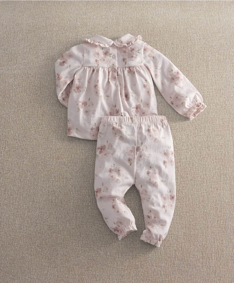 Jersey Watercolour Floral PJs image number 3