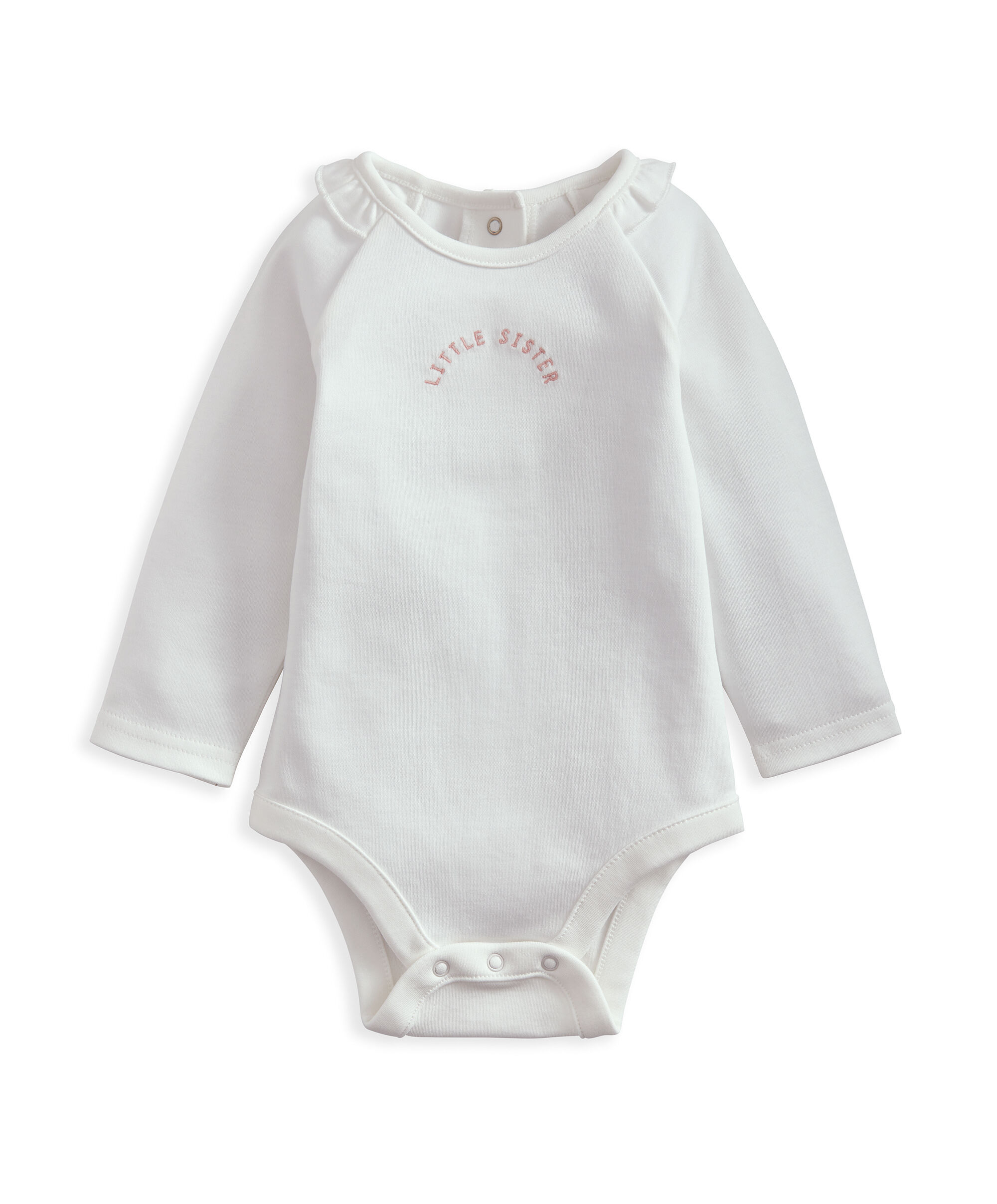 طقم لغينغز ولباس قطعة واحدة مزين بعبارة Little Sister - قطعتان image number 3