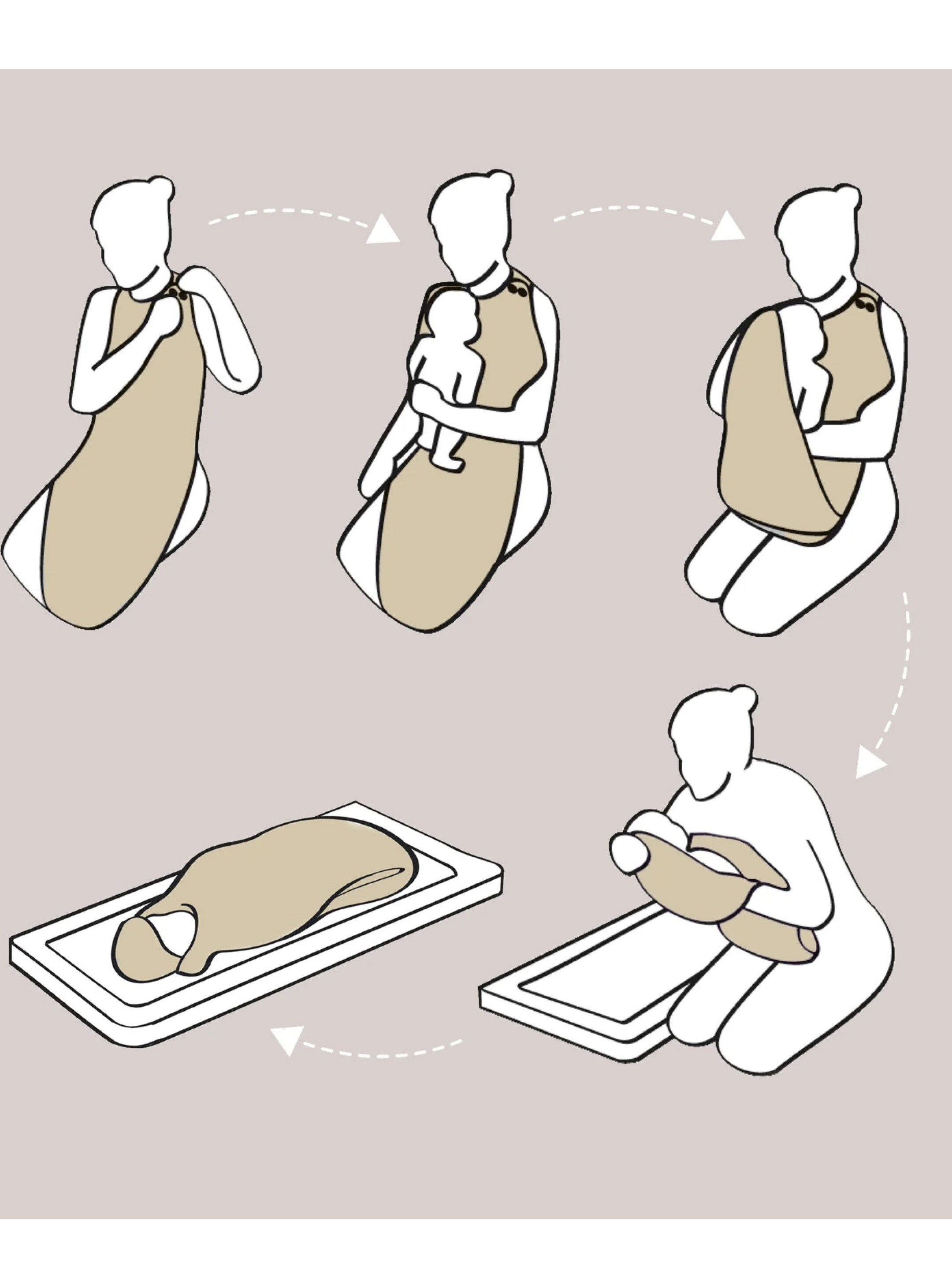 منشفة بغطاء للرأس للرضع من كادل دراي - أبيض image number 2