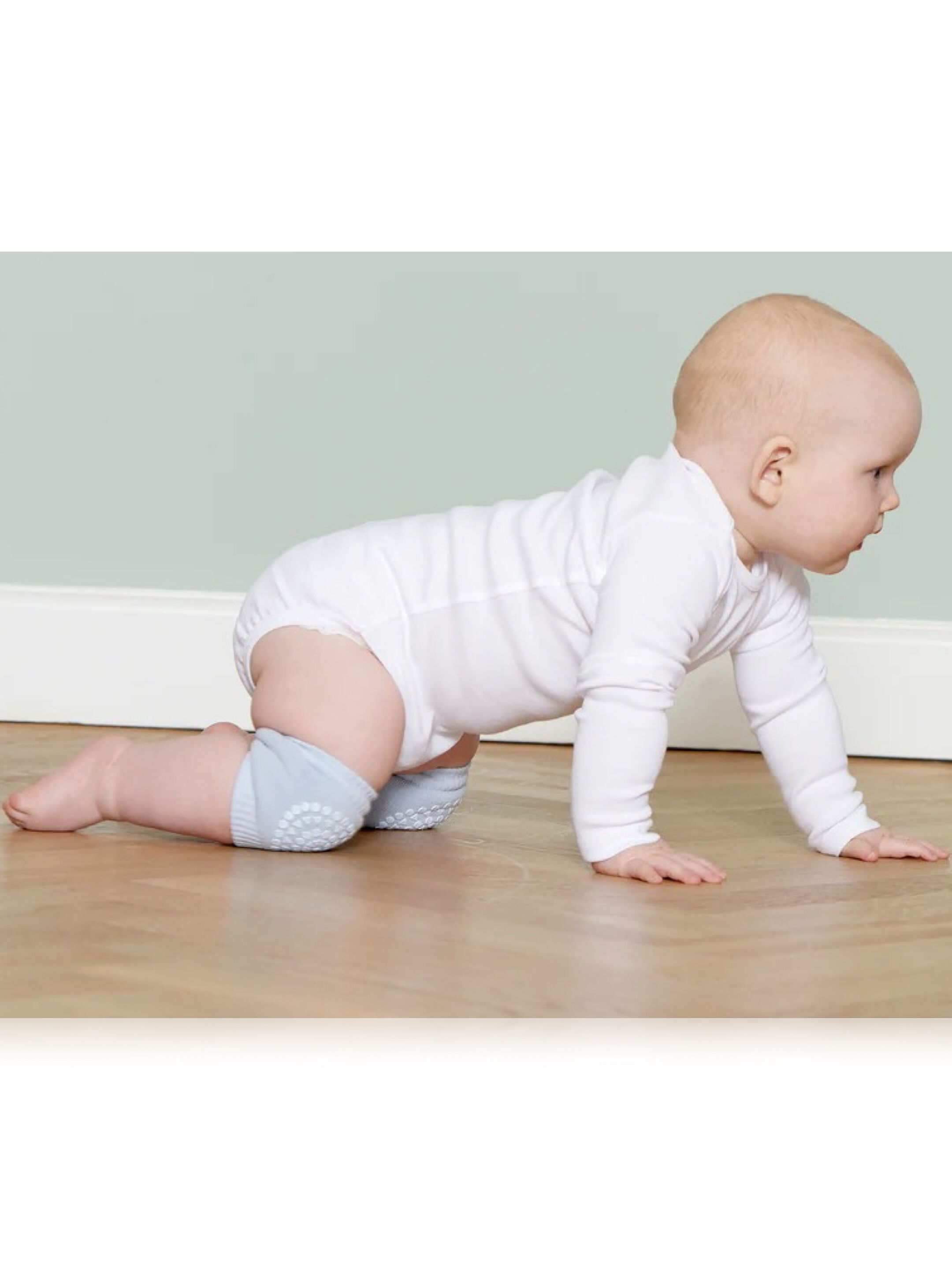 وسادات ركبة مضادة للانزلاق لتعلم الزحف من جو بيبي جو - أزرق فاتح image number 1