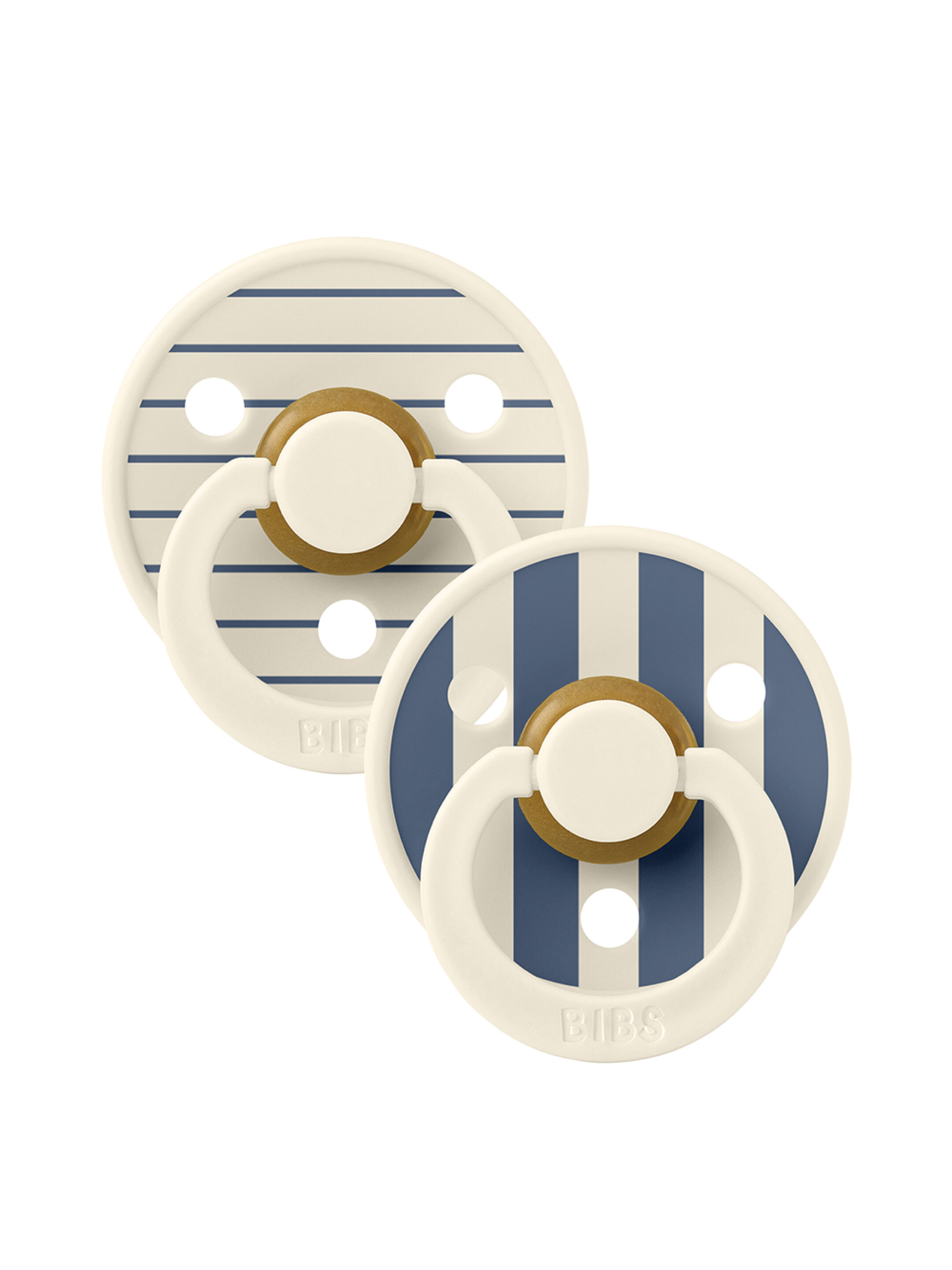 مجموعة لهايات بيبس كولور بين لاتكس مقاس 2 للأطفال من 6 شهور فأكثر بلون عاجي وأزرق متنوع - قطعتان