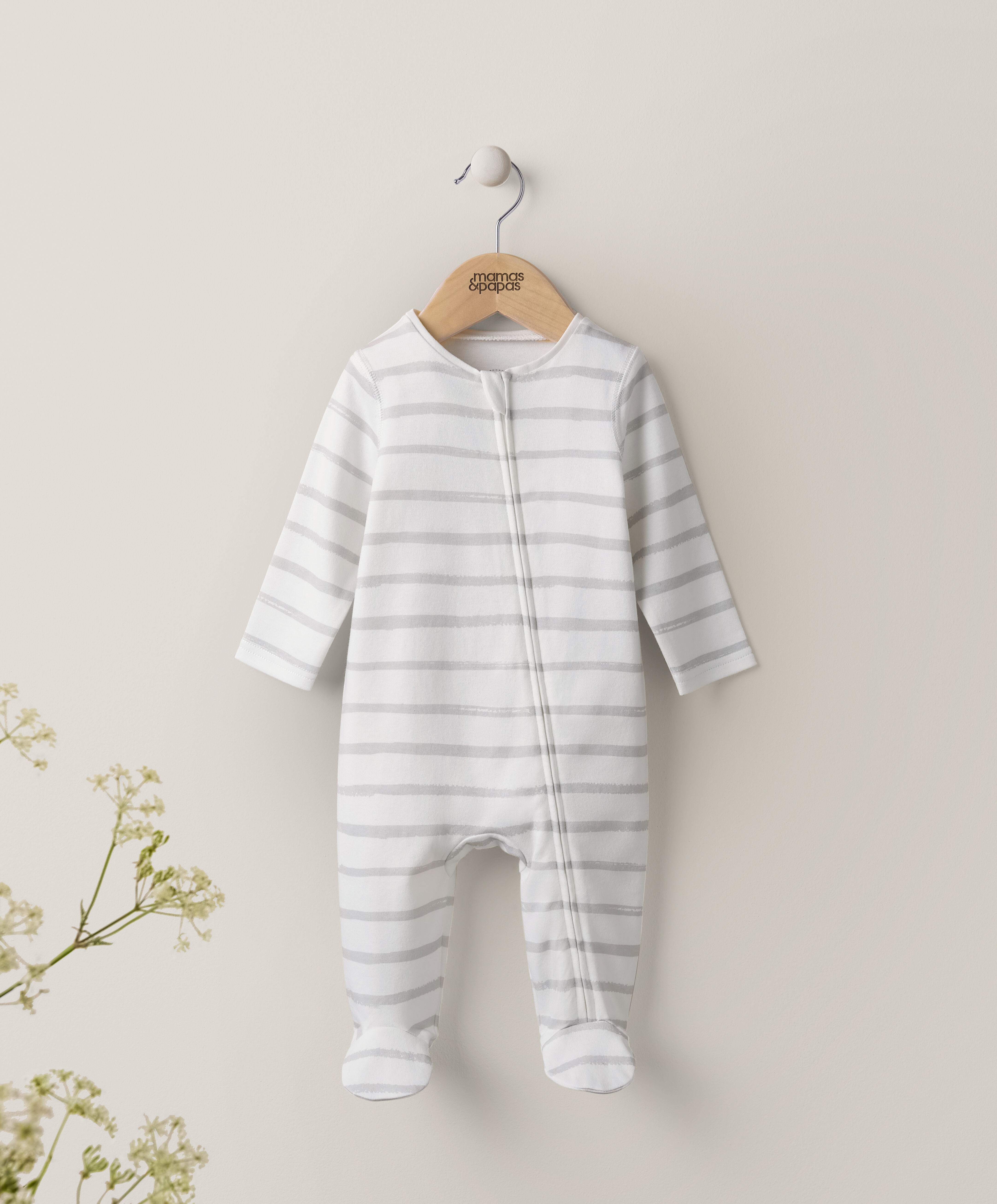 لباس الكل في واحد بنقشة خطوط - رمادي image number 3