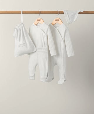 طقم ملابس حديثي الولادة - 4 قطع