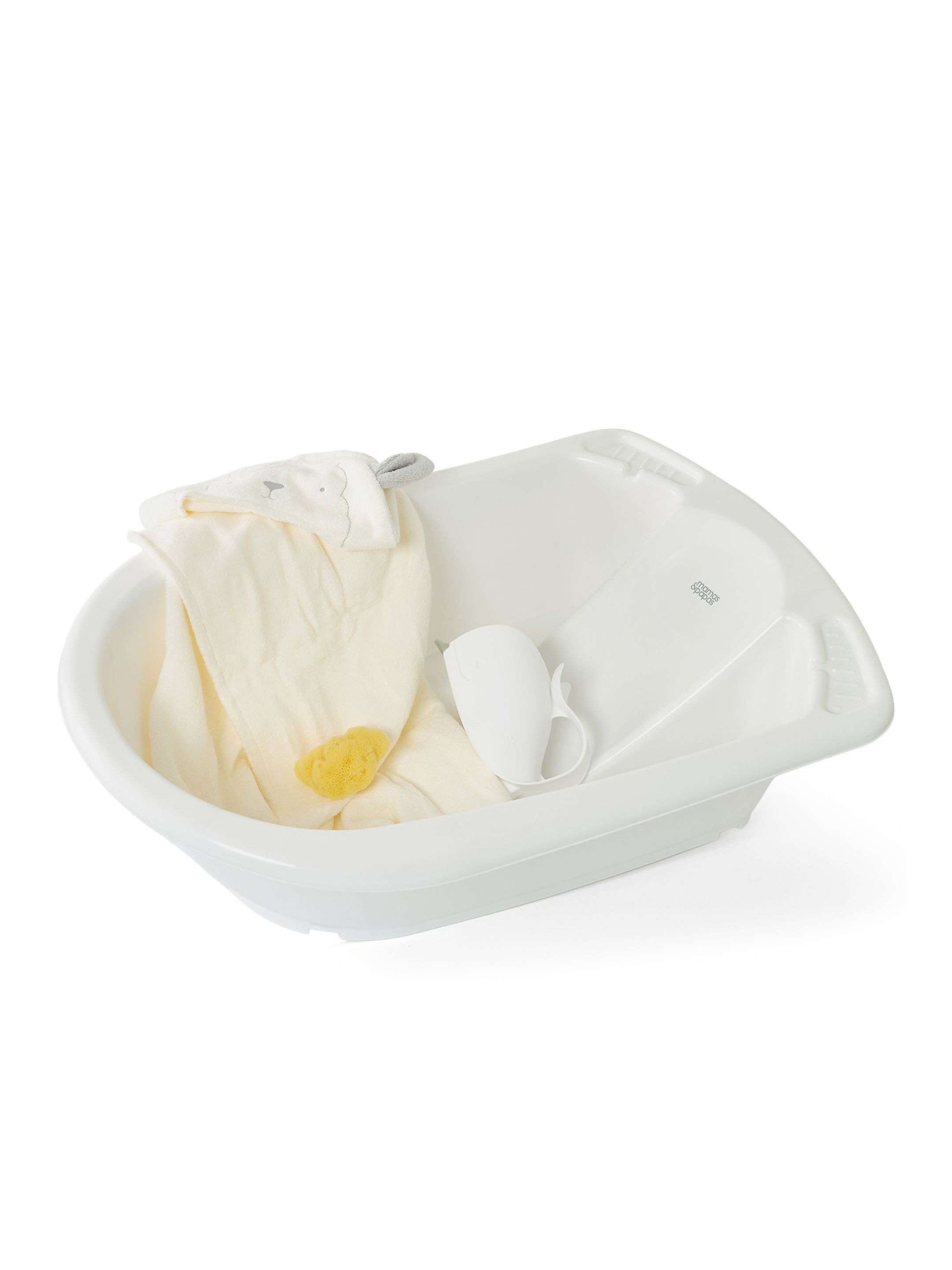 Bath Set - 2-Stage Bath with Lamb Hooded Towel, Rinser & Fine Silk image number 2