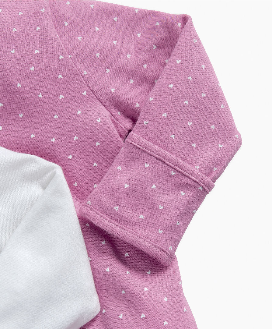 طقم بيجاما قطعة واحدة بنقشة ديناصور للبنات - 3 قطع image number 3