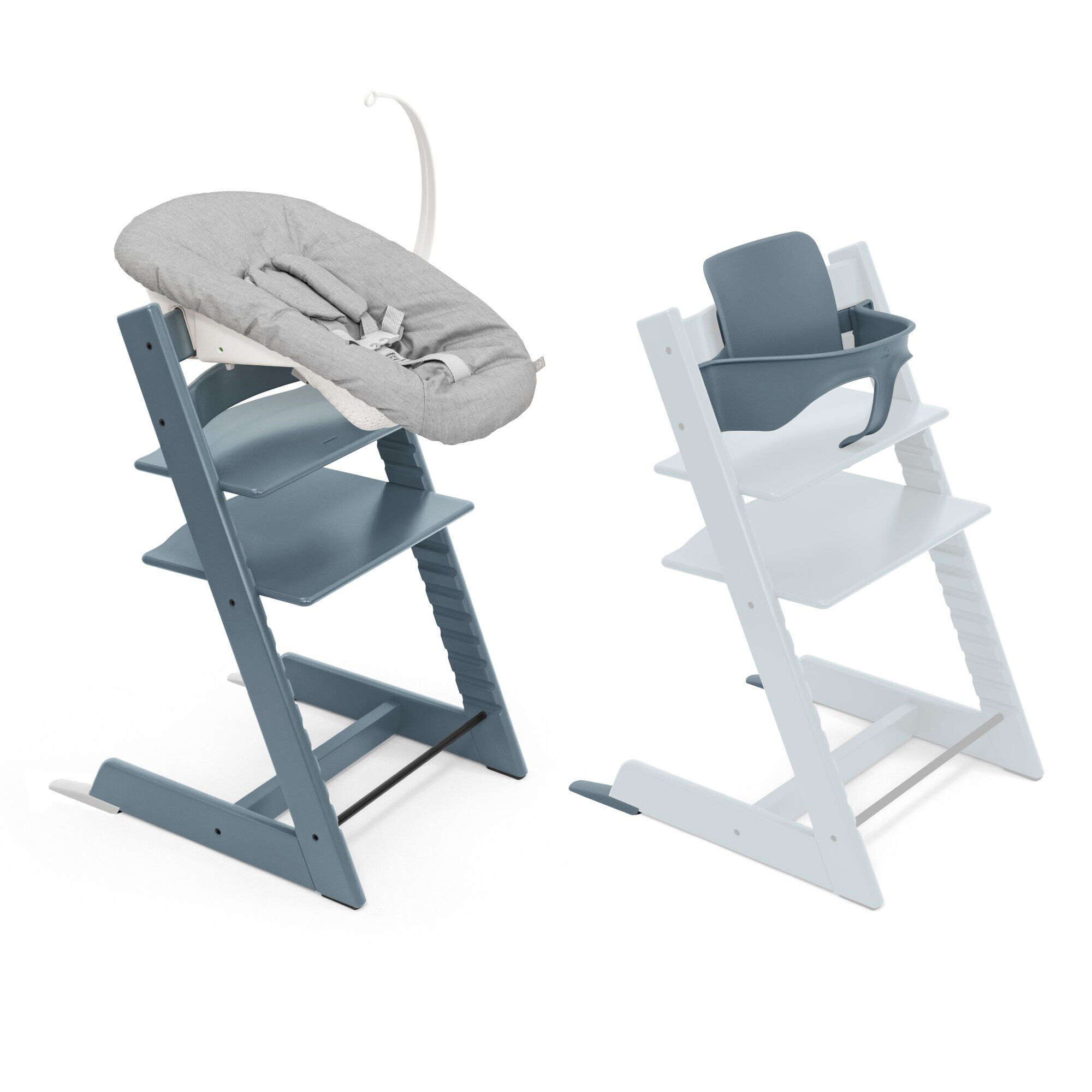 Stokke Tripp Trapp Chair + Baby & Newborn Set Bundle - Fjord Blue ( 3 pieces) image number 1