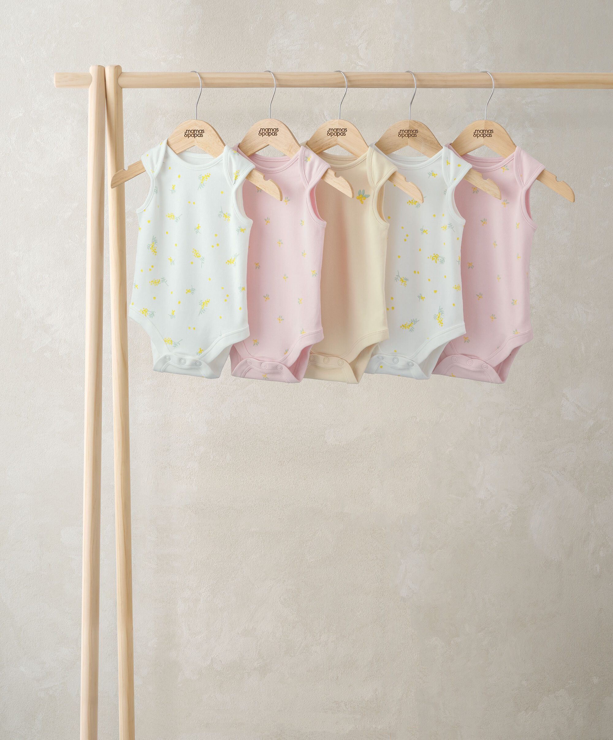 طقم بودي سوت بلا أكمام بطبعات ليمون صغيرة، 5 قطع image number 1