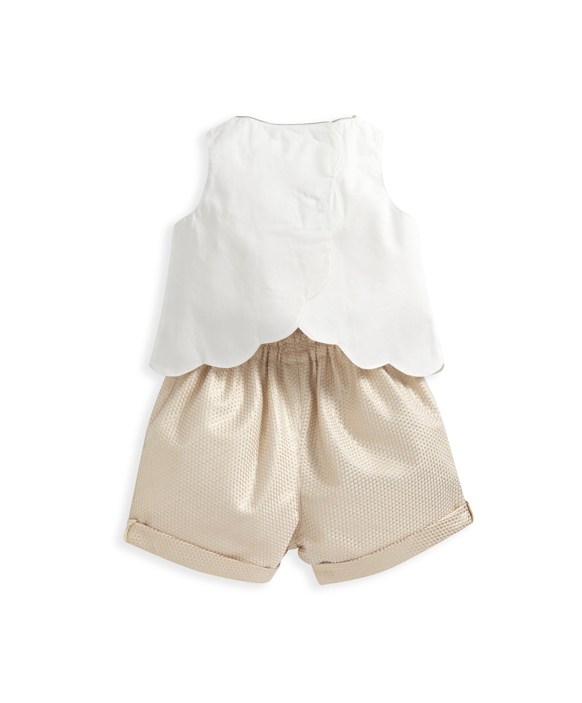 طقم بلوزة وشورت جاكار - قطعتان image number 3