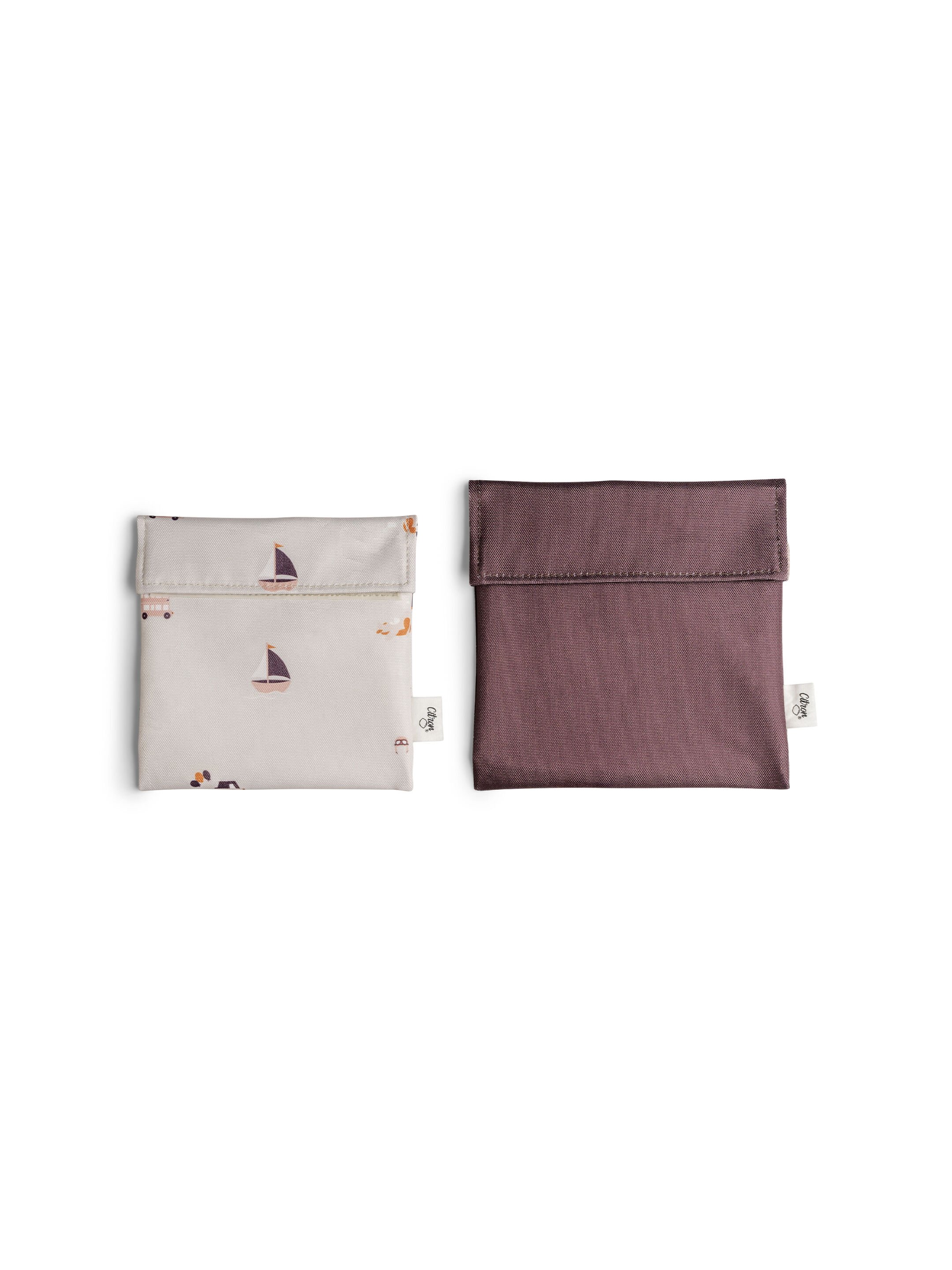 مجموعة أكياس سندويتشات قابلة لإعادة الاستخدام بنقشة مركبات من سيترون - قطعتان image number 2