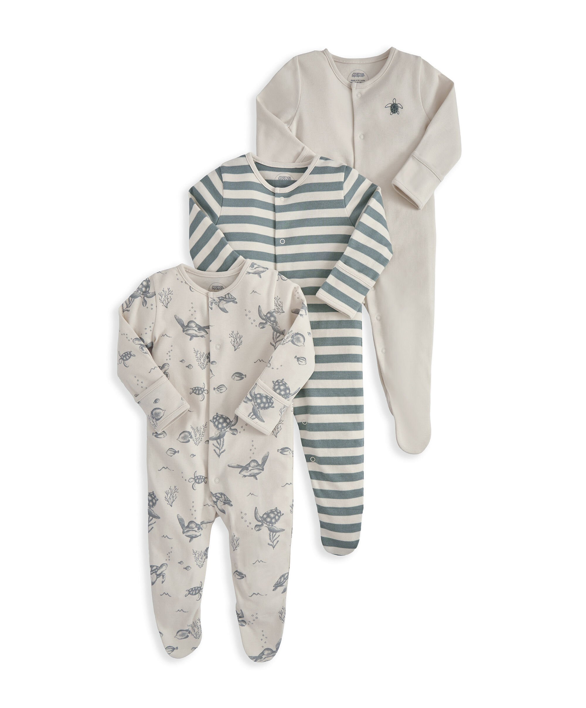 Under the Sea Sleepsuits (Pack of 3) image number 2