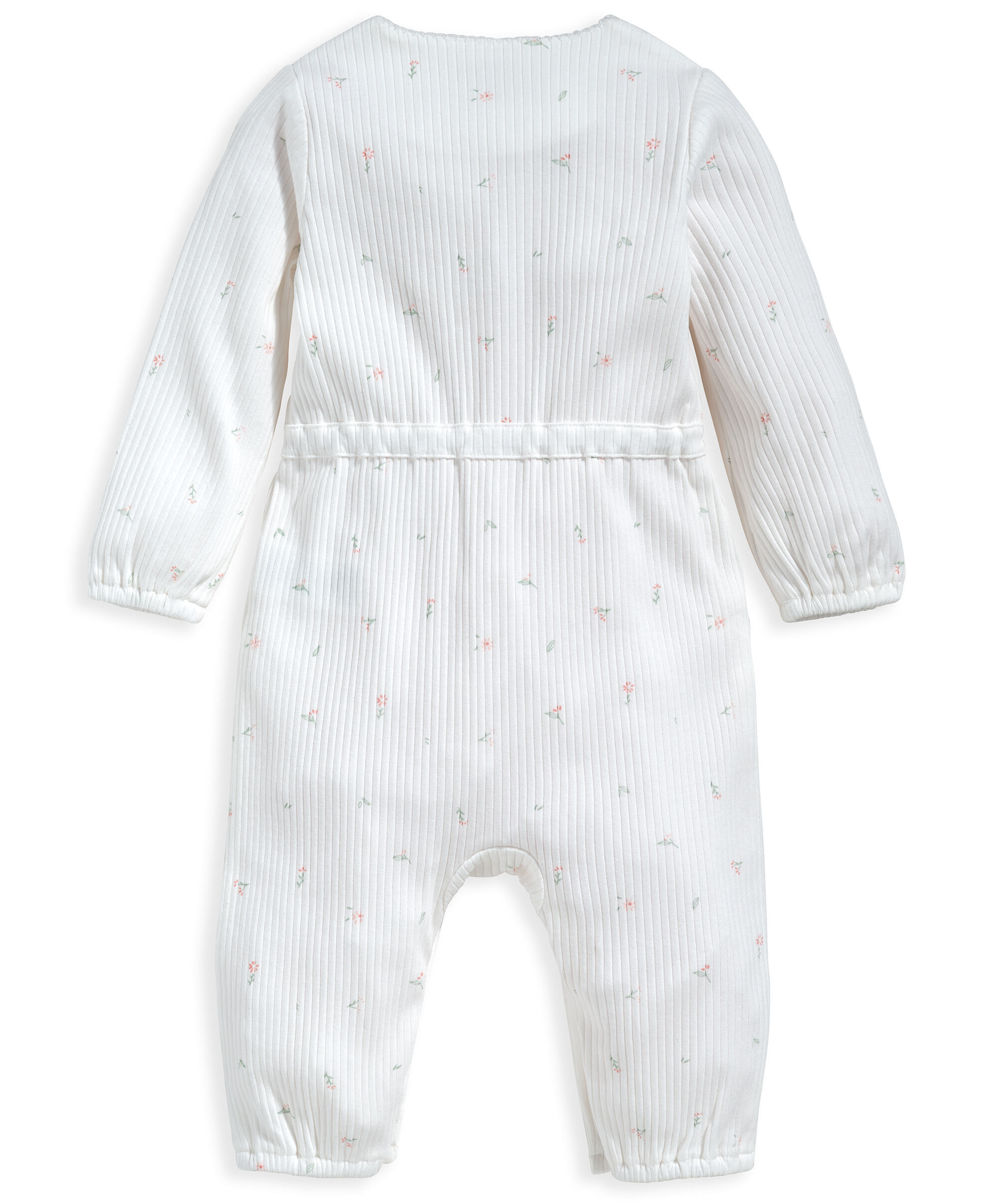 رومبر بخصر مزموم ونقشة زهور image number 2