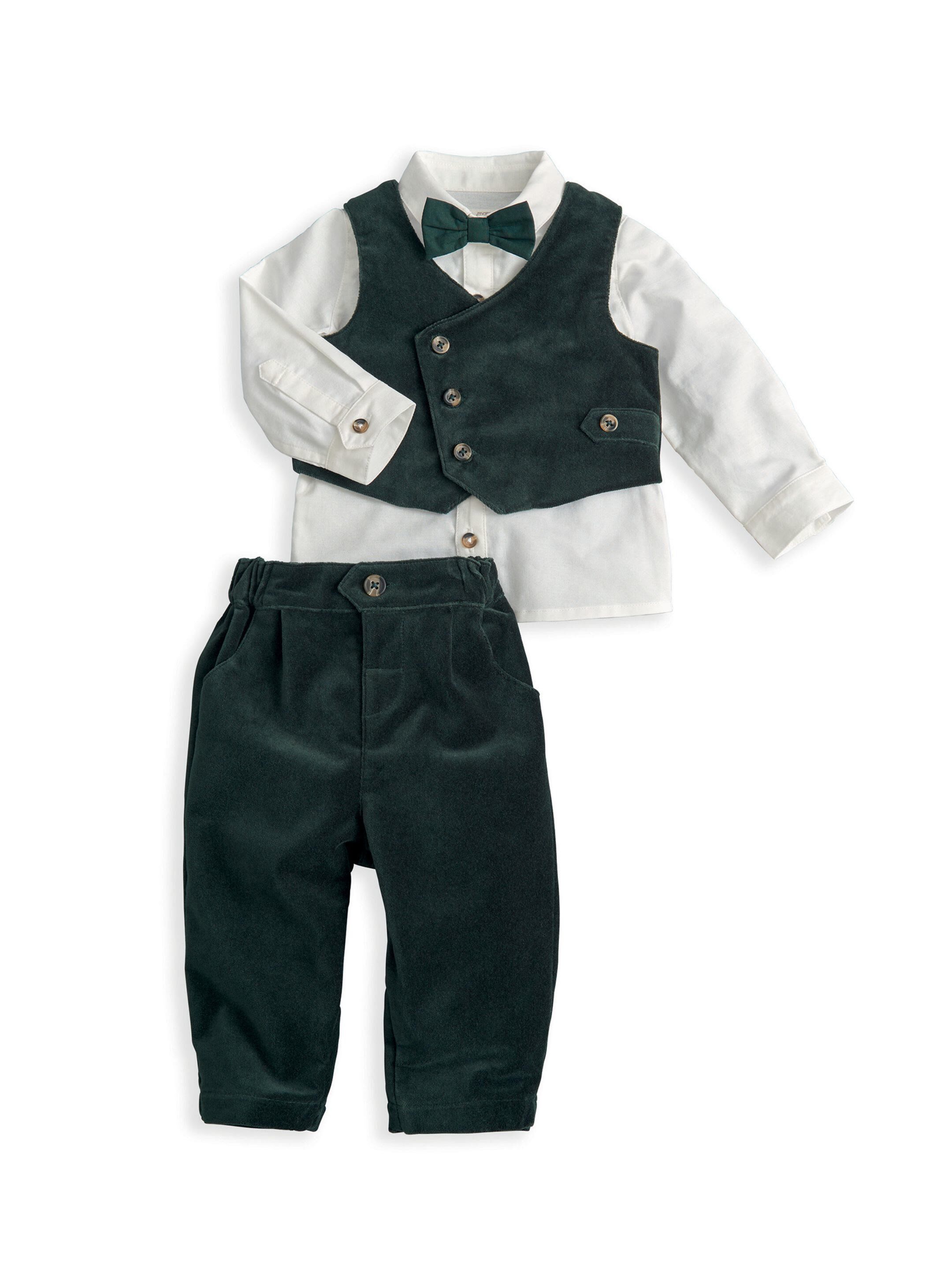 4-Piece Green Velvet Suit image number 3