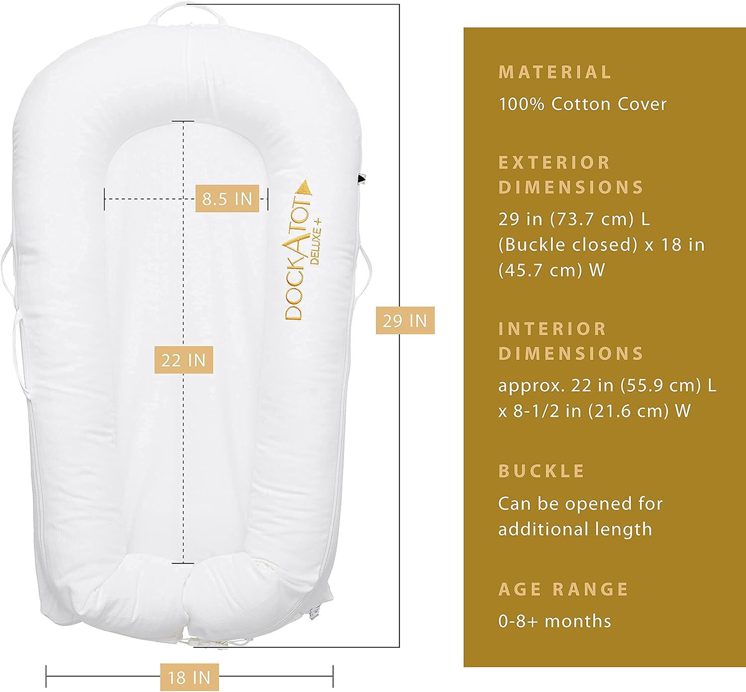 DockATot Deluxe+ Pod Pristine White image number 6