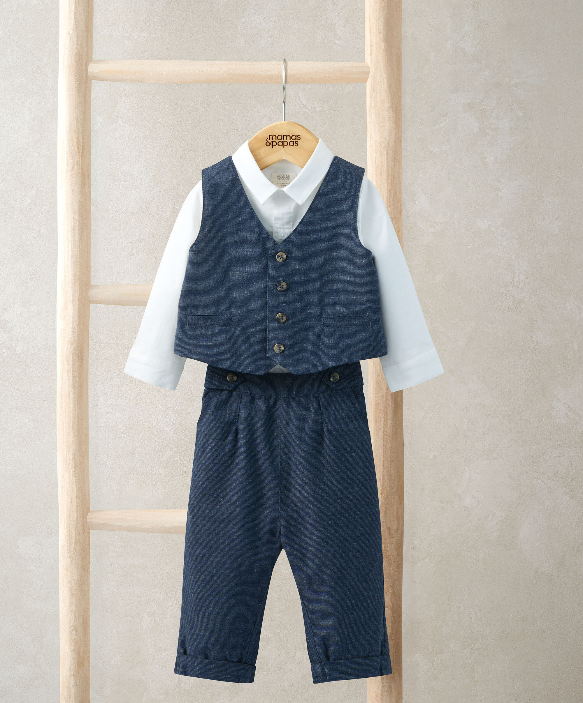 بدلة باللون الكحلي، ثلاث قطع image number 1