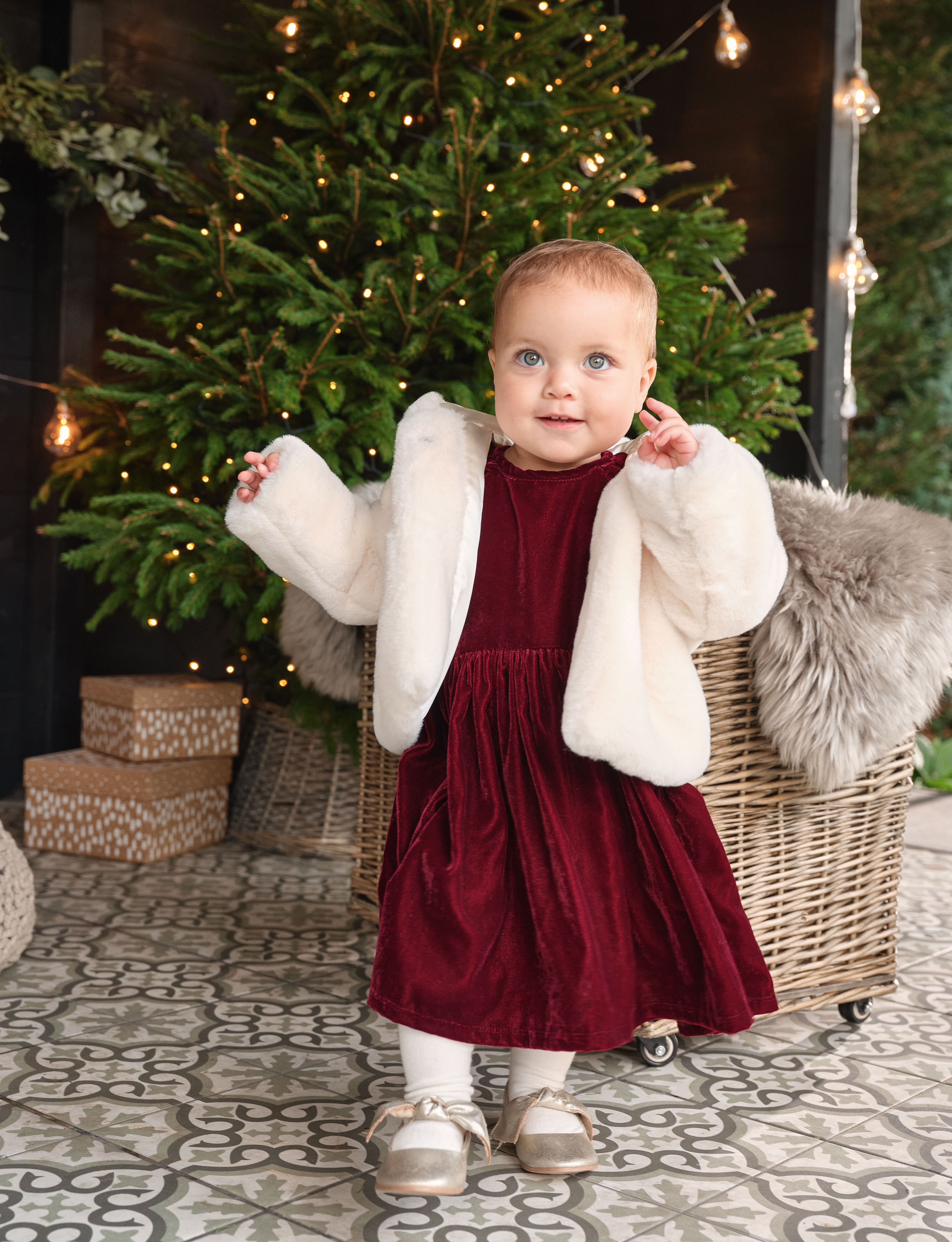 معطف فرو صناعي - أبيض كريمي image number 4