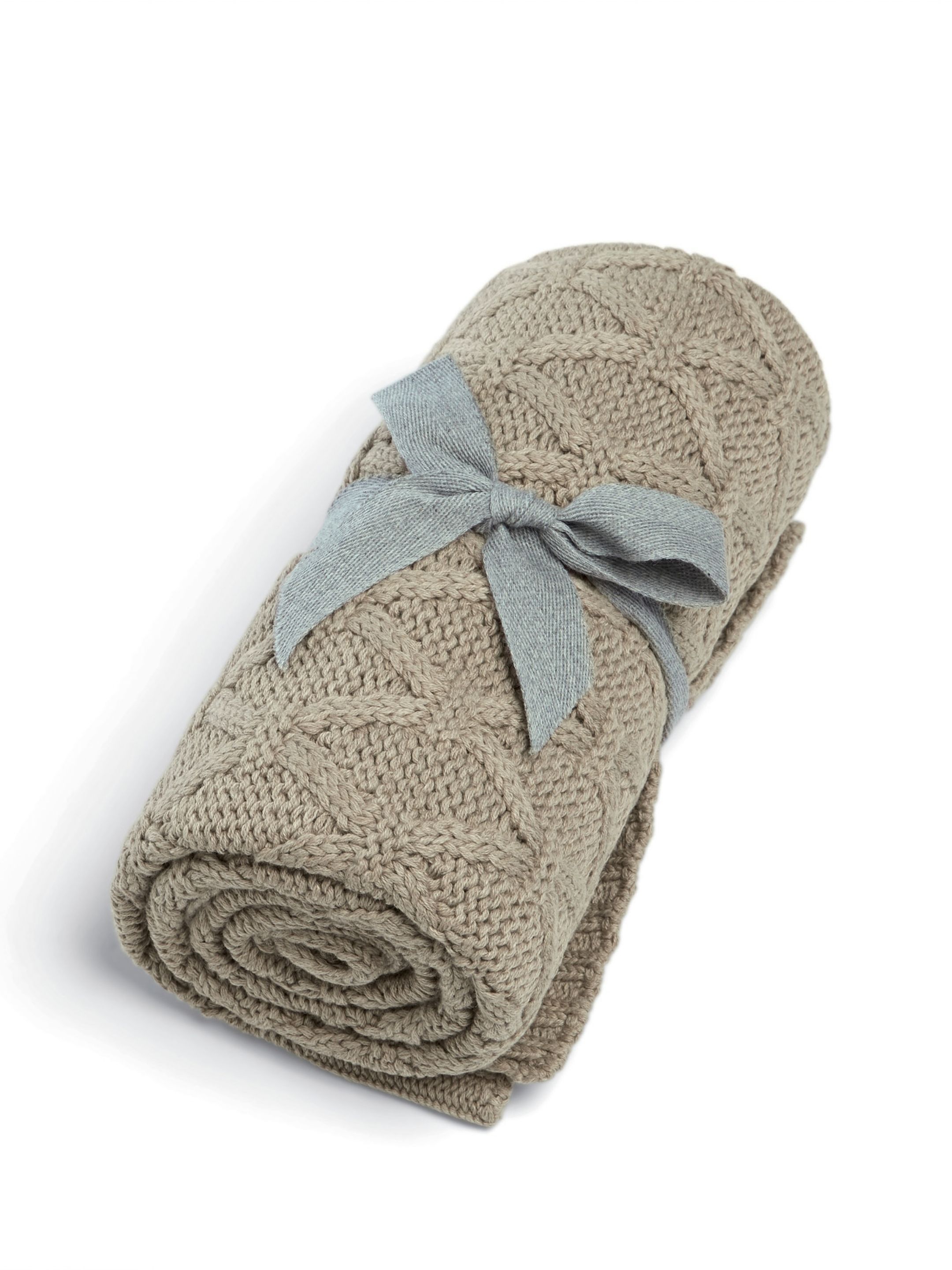 Cosy Gift Set - Seedling Knitted Blanket with Tan Bunny Soft Toy image number 3