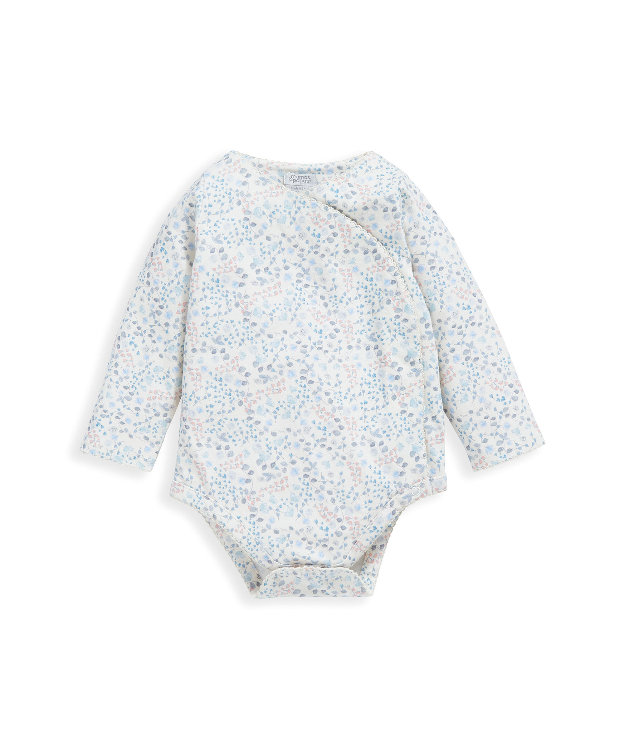 لباس قطعة واحدة بتصميم ملفوف بنقشة زهور image number 2