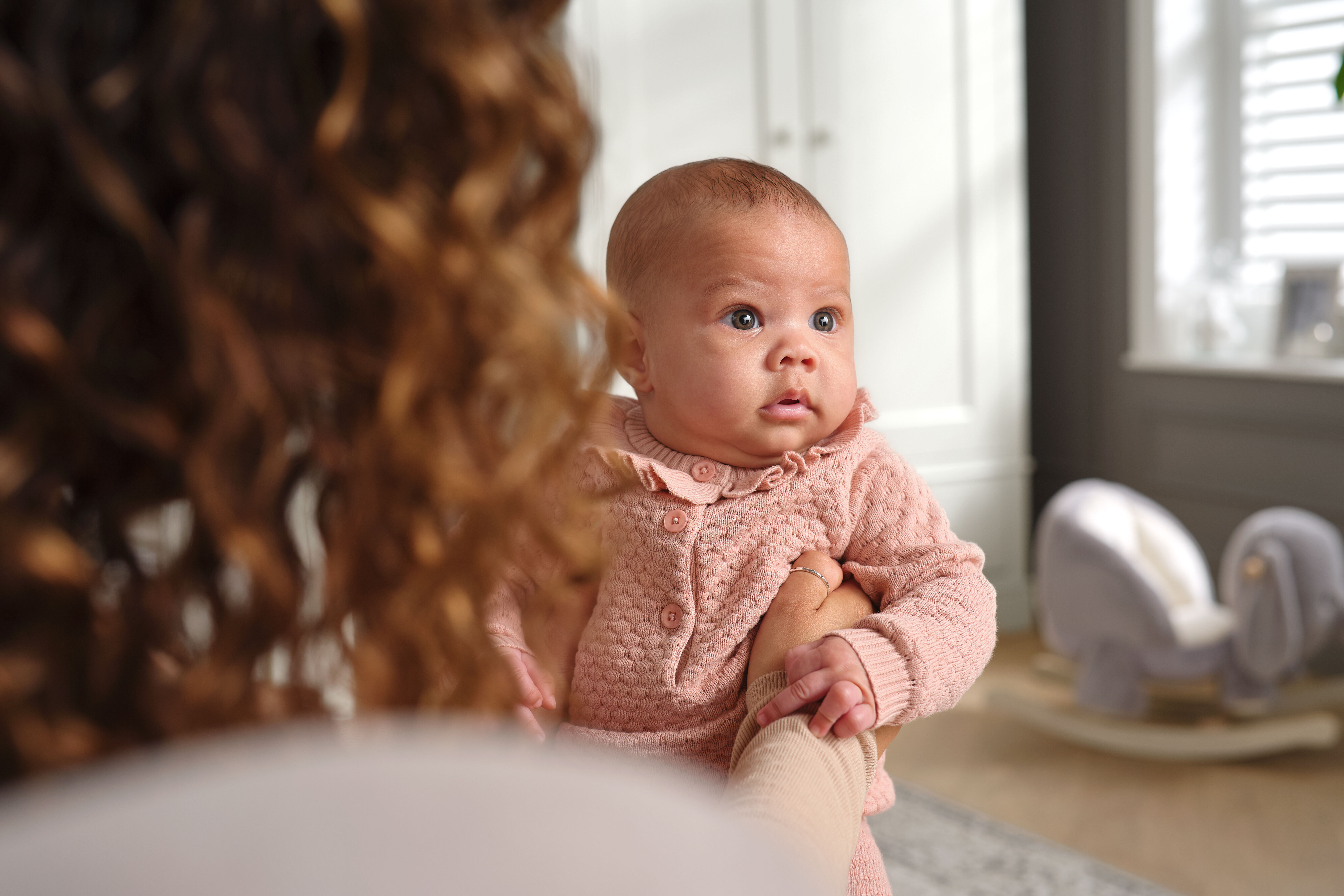 طقم منسوج بلون وردي - قطعتان image number 3