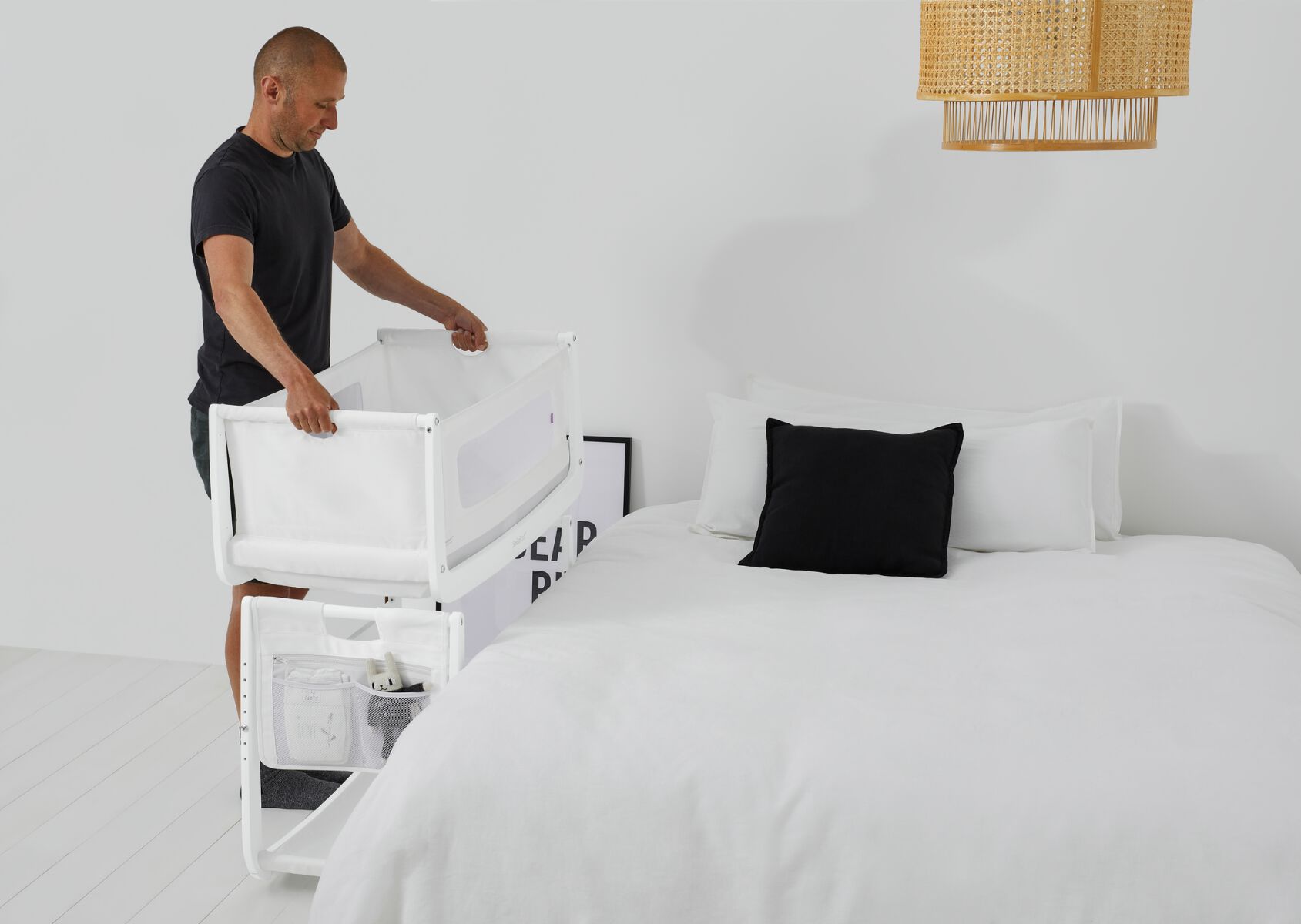 مهد سنوزبود⁴ لجانب السرير - أبيض image number 6