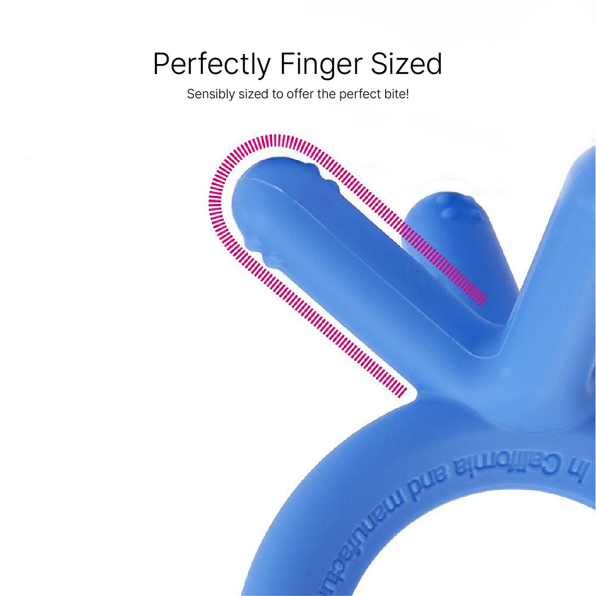 حلقة تسنين كوموتومو زرقاء سيليكون للرضع - من 3 أشهر فأكثر image number 3