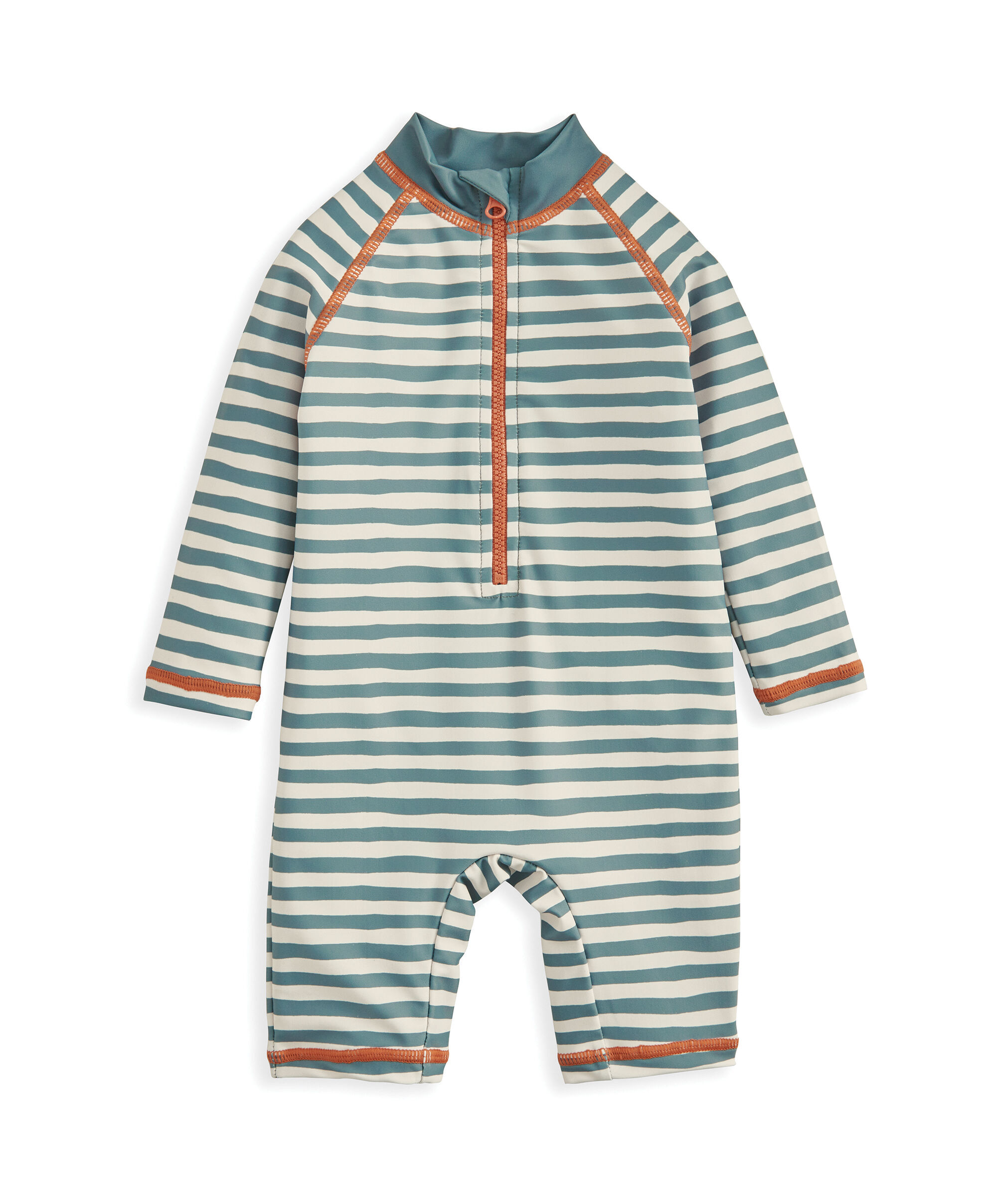 بدلة سباحة مخططة بأكمام طويلة image number 2