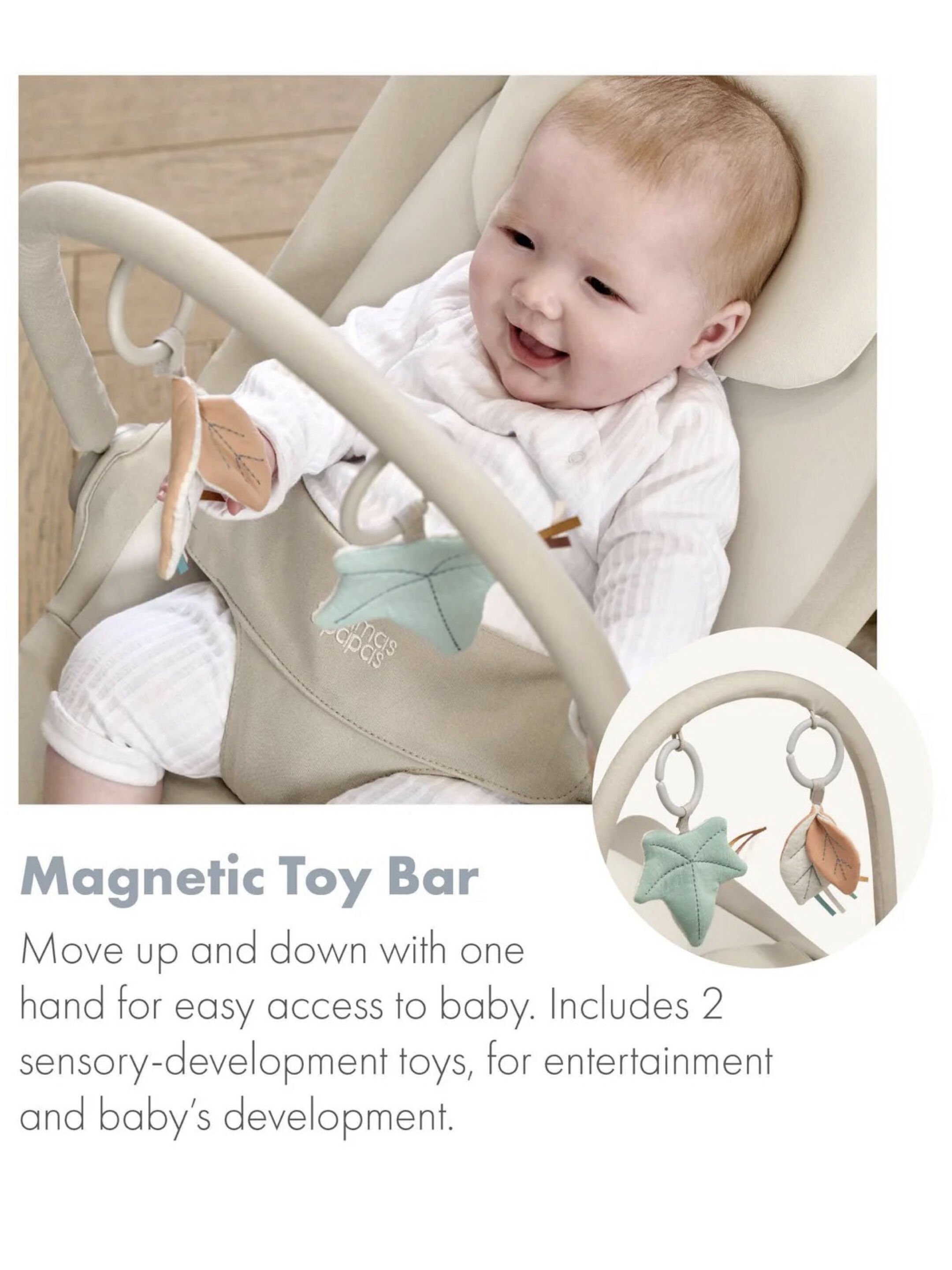 كرسي هزاز تيمبو 3 في 1 - بيج image number 4