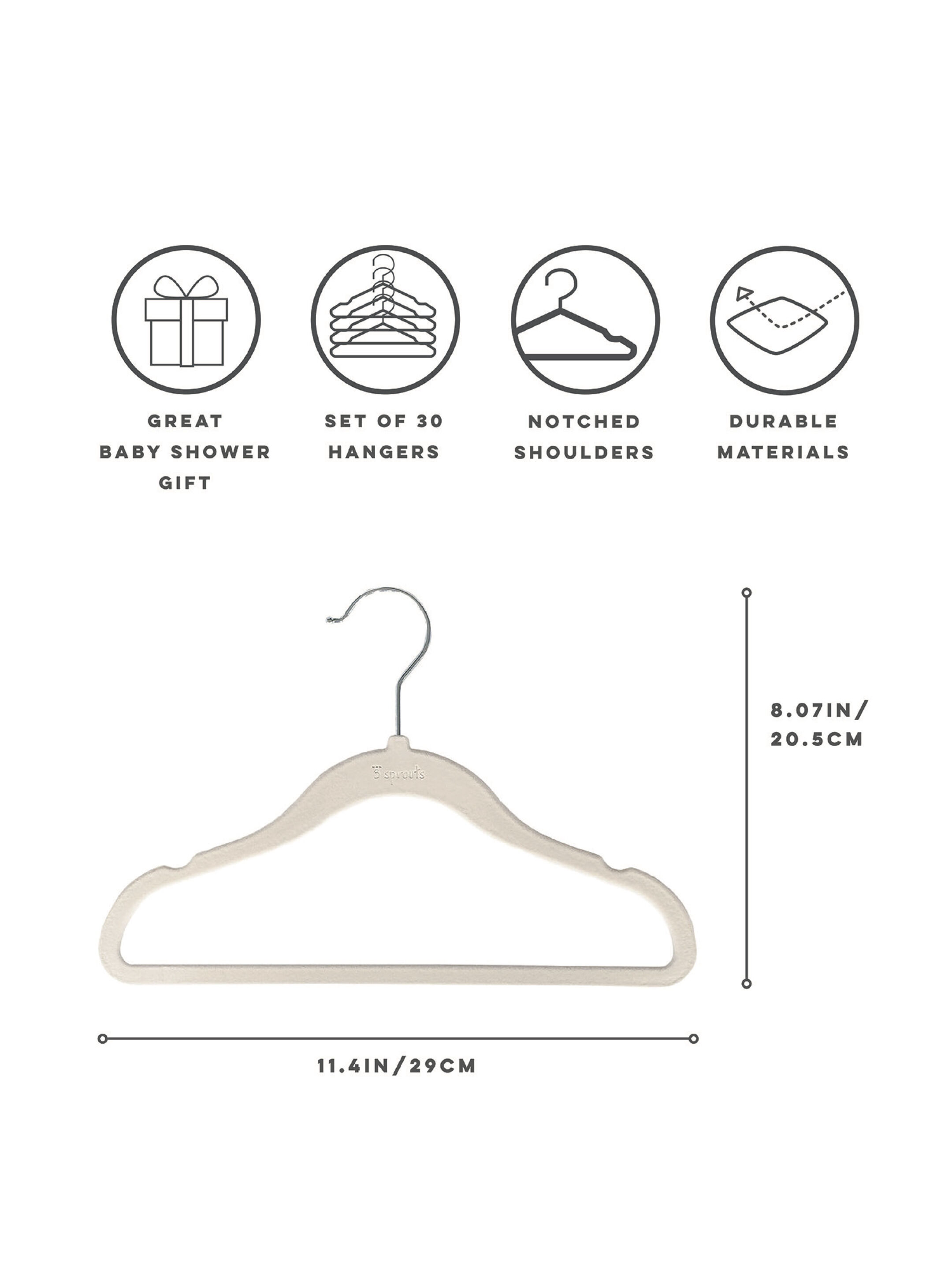 مجموعة علاقات مخمل من 3 سبراوتس بلون أخضر - 15 قطعة image number 4