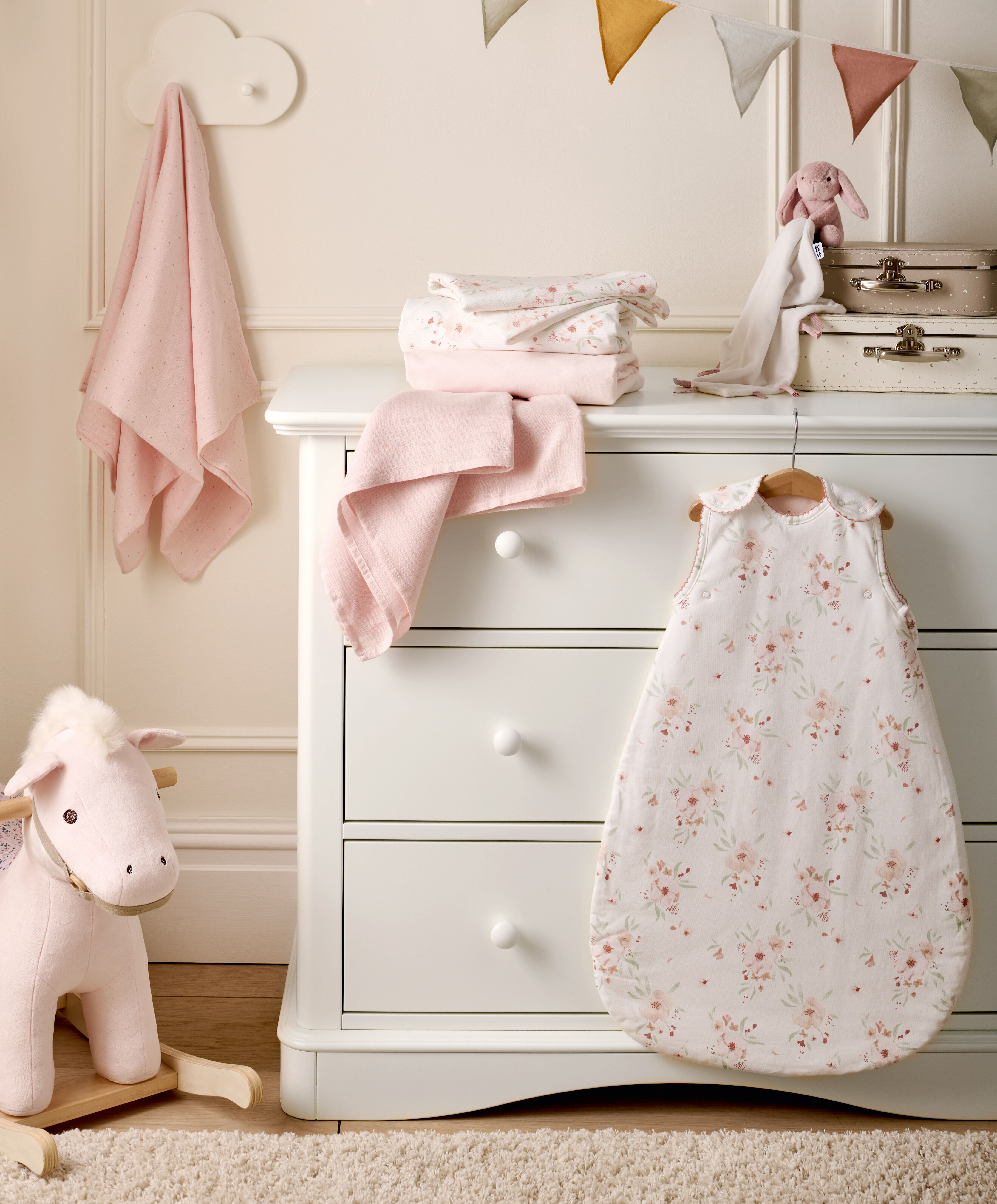 كيس نوم دريم بود للأطفال منذ الولادة حتى 6 شهور بنقشة زهور - معدل دفء 2.5 image number 4