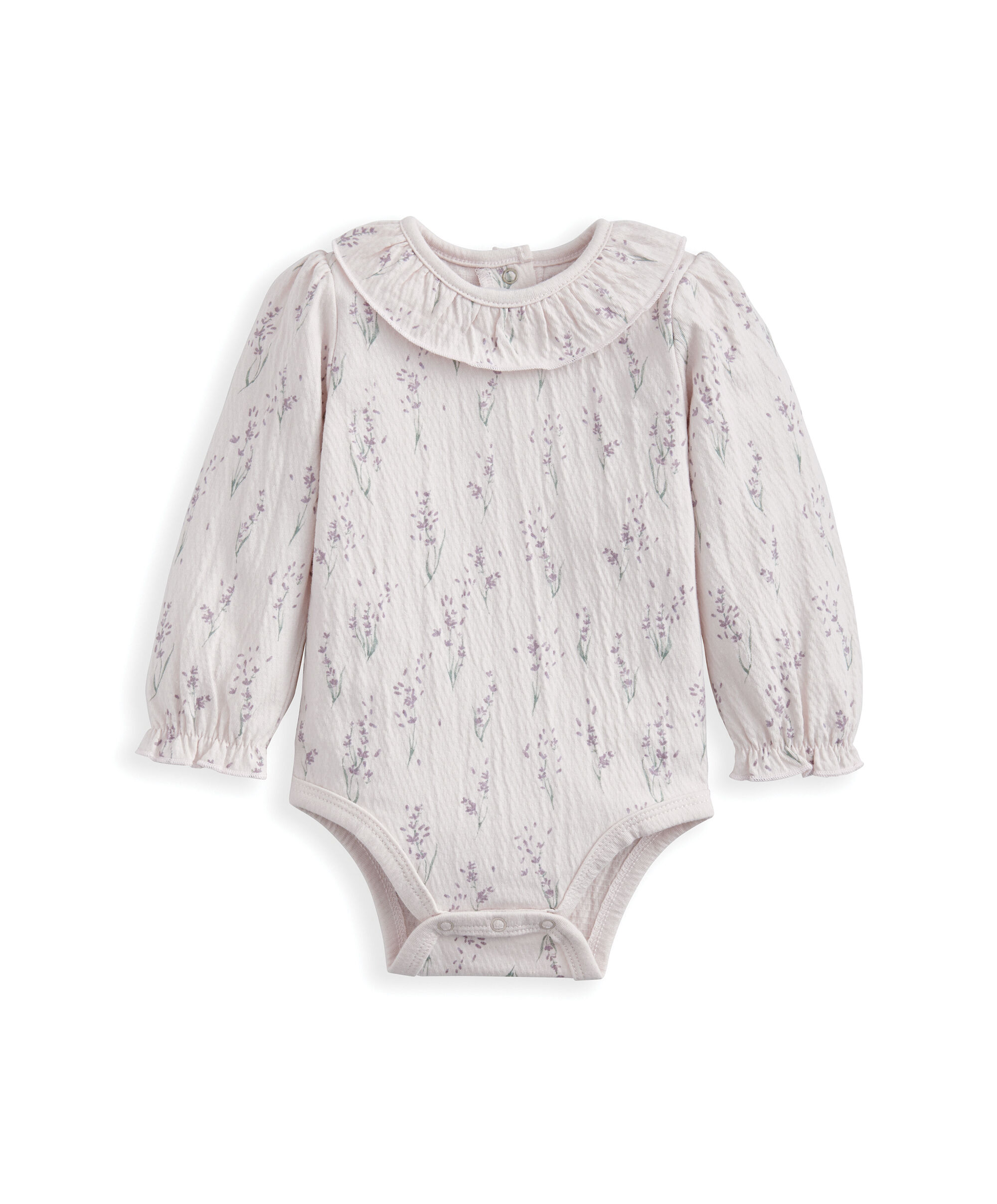 لباس قطعة واحدة بطبعة زهور اللافندر image number 2