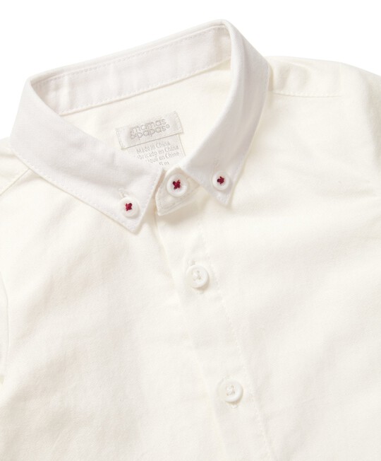 قميص أكسفورد أبيض image number 3