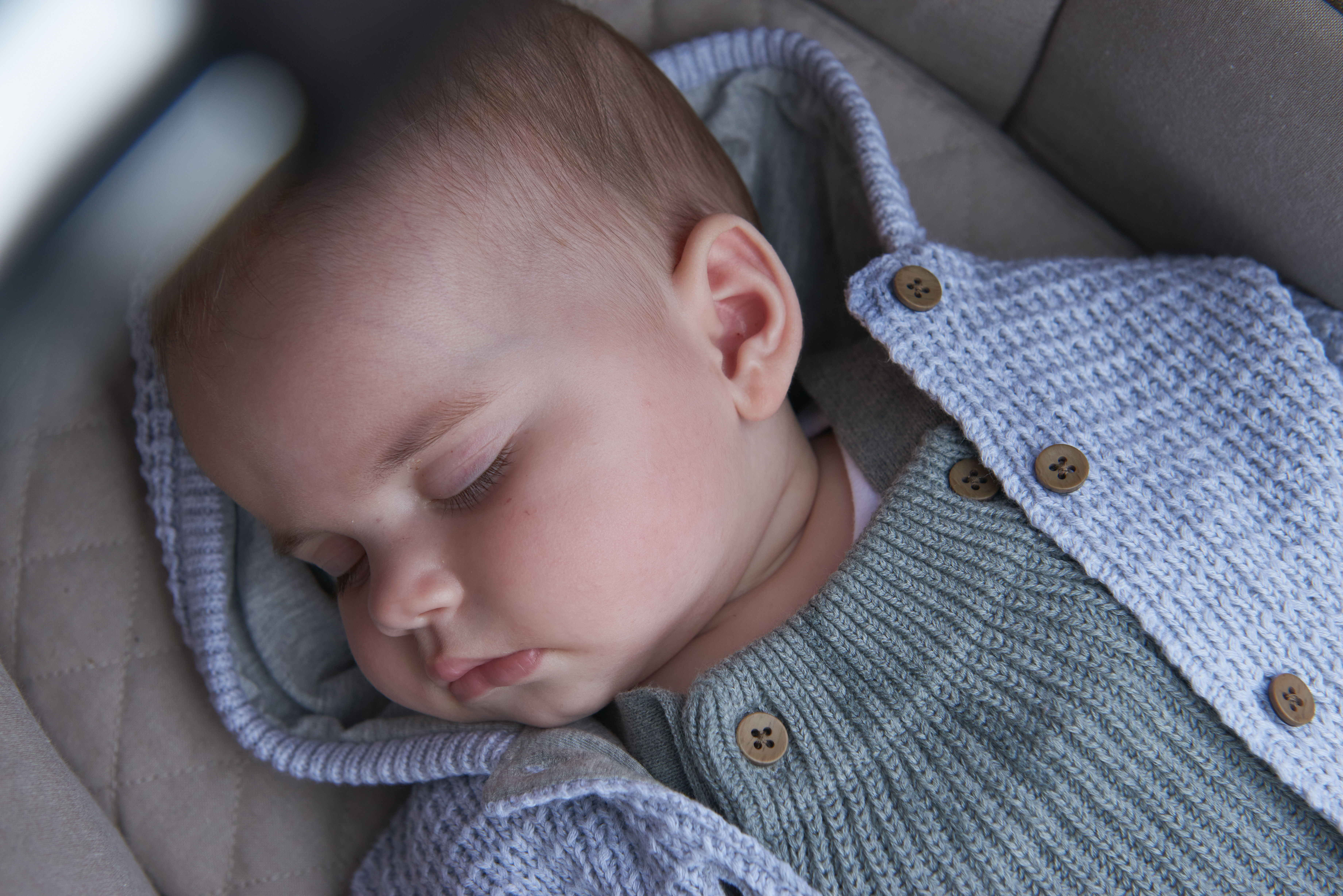 كارديغان منسوج - رمادي image number 7