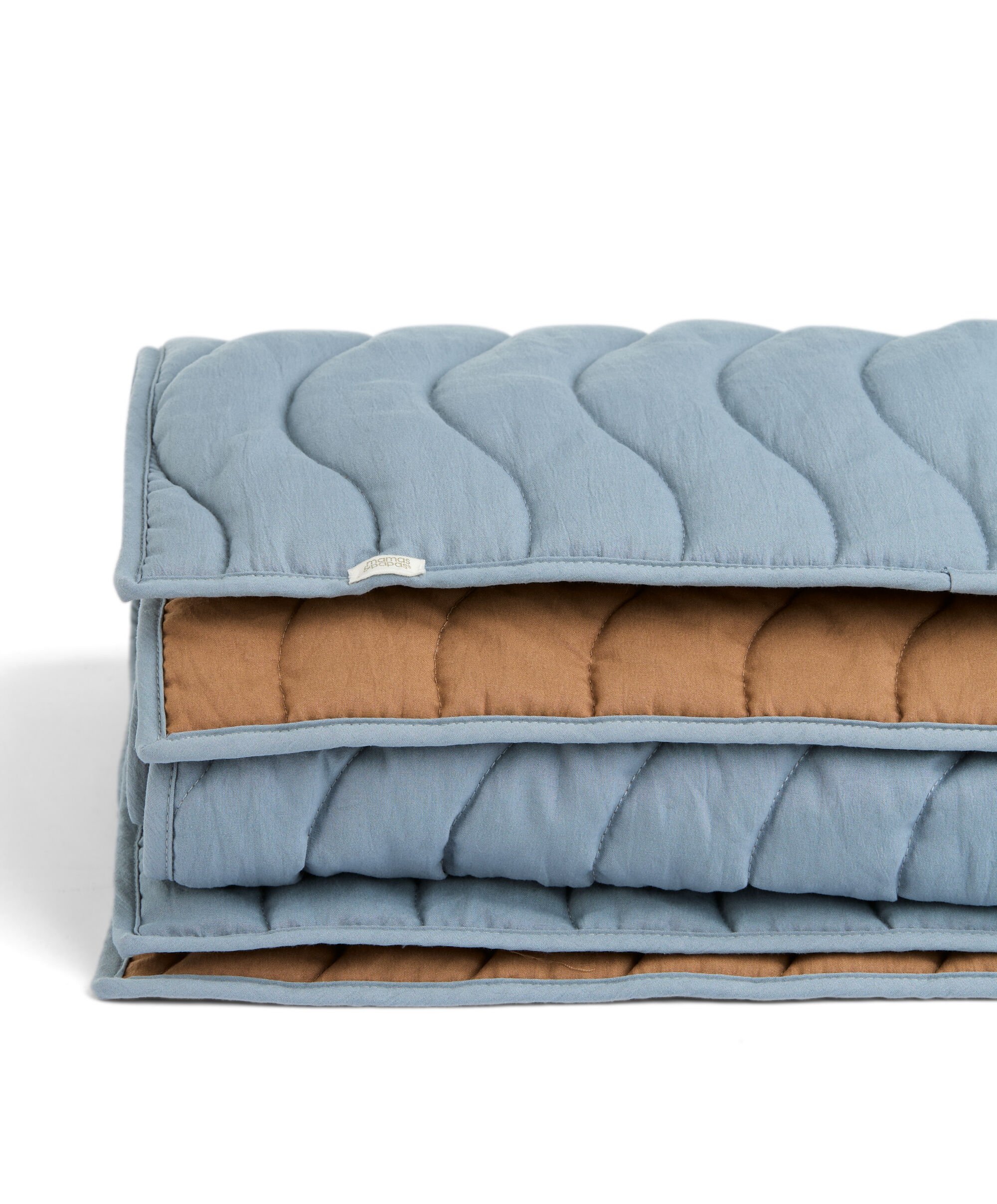 لحاف سرير أطفال/مهد بلون بلو ماسترد متموج image number 4