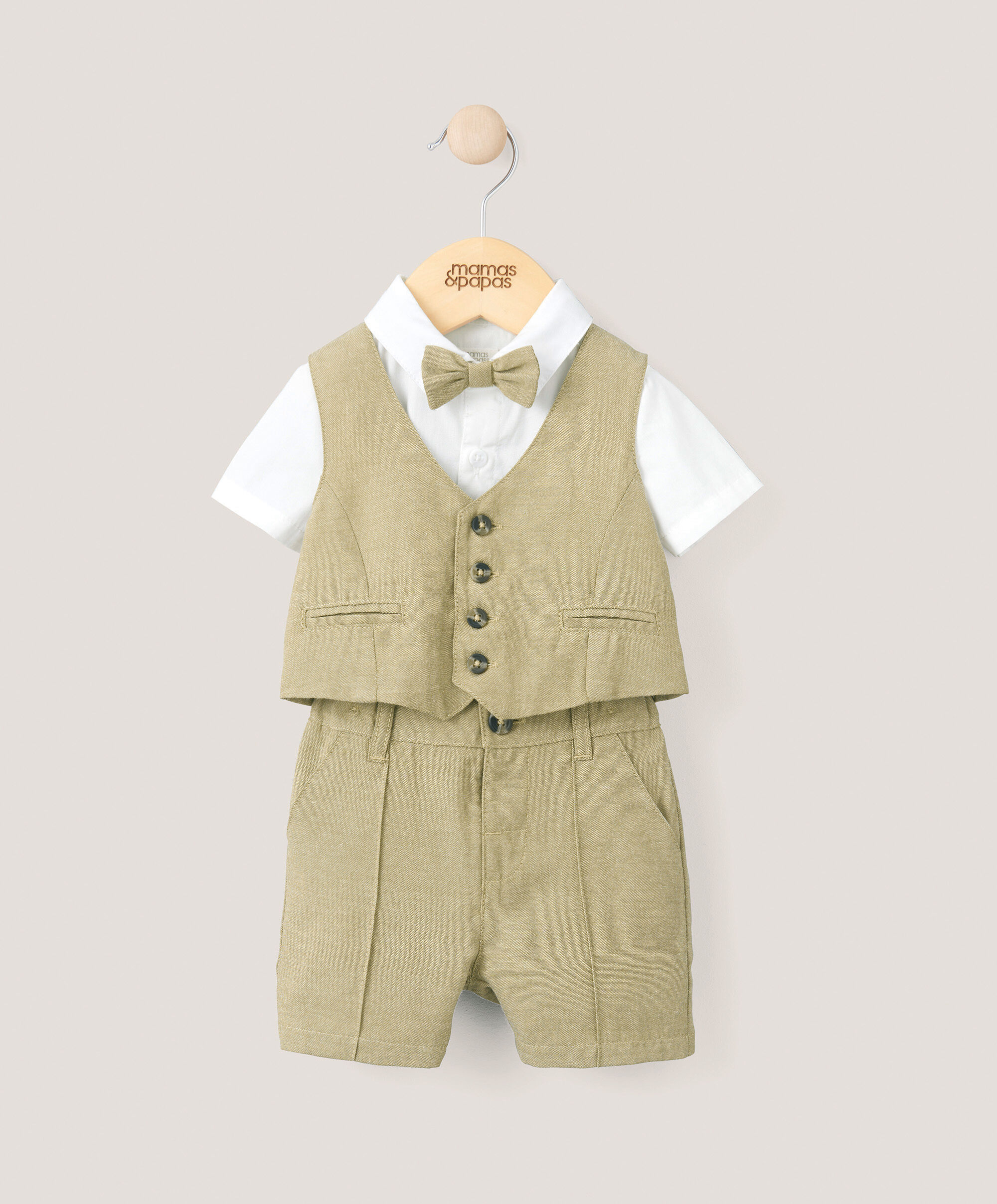 طقم بدلة بيج - 4 قطع image number 1