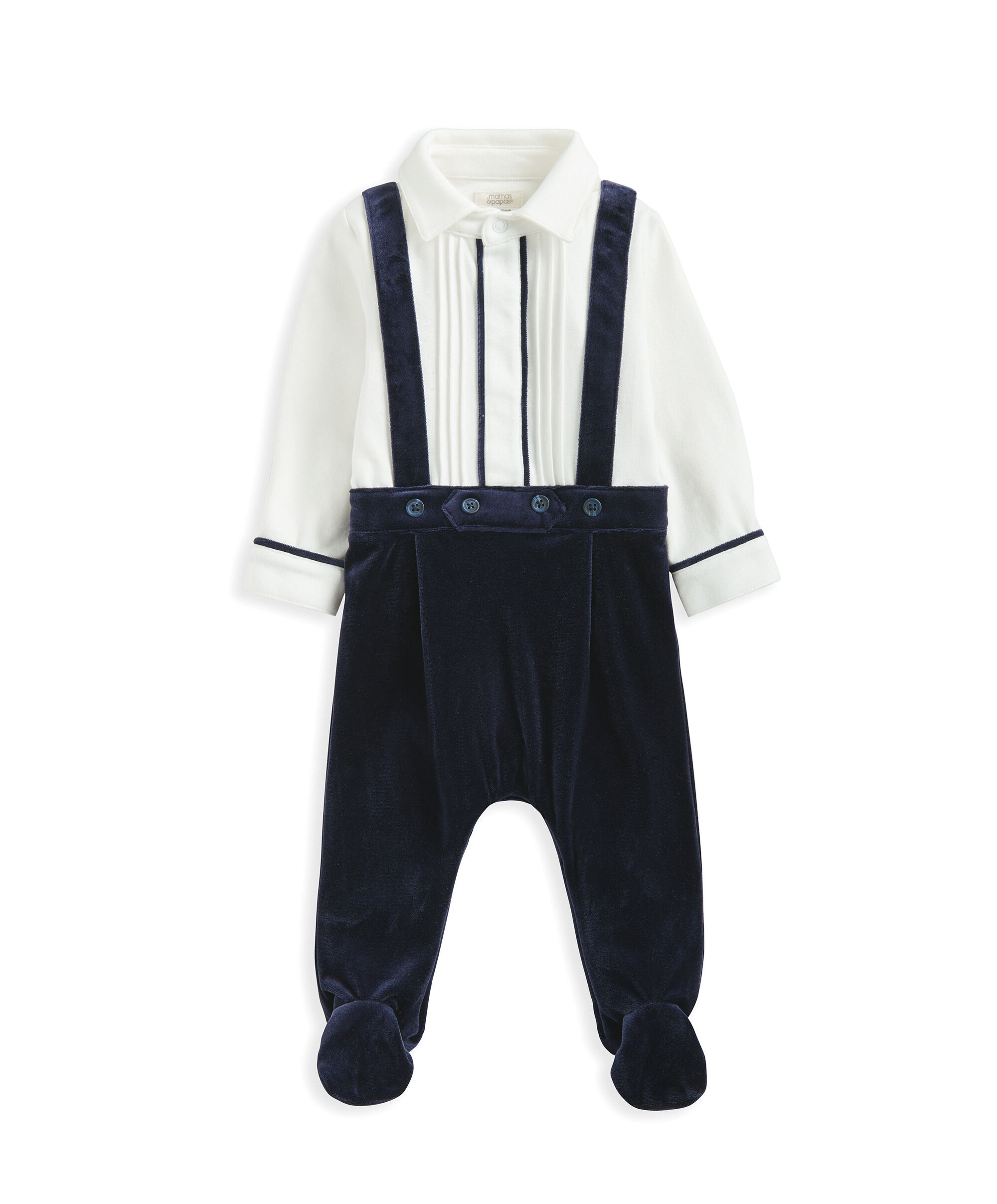 طقم بدلة توكسيدو وربطة عنق بلون كحلي - قطعتان image number 4