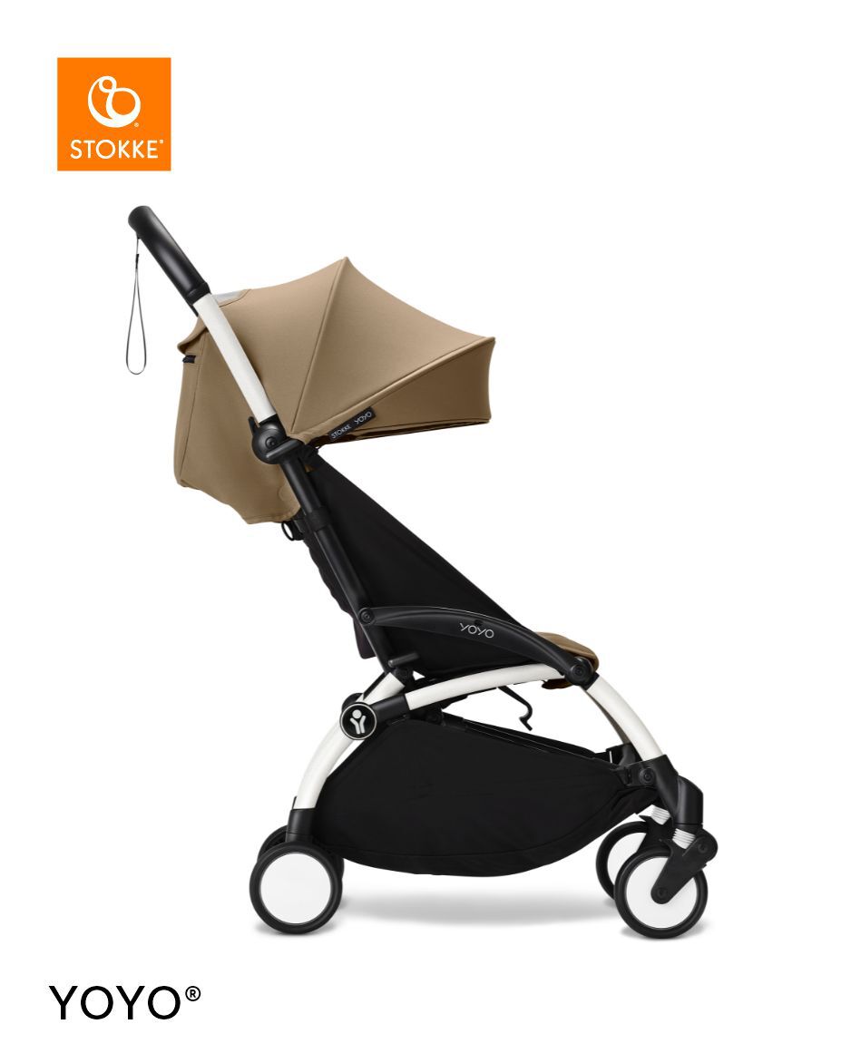 Stokke YOYO3 White Frame with 6+ Color Pack - Toffee & Cup Holder (3 Pieces) image number 1