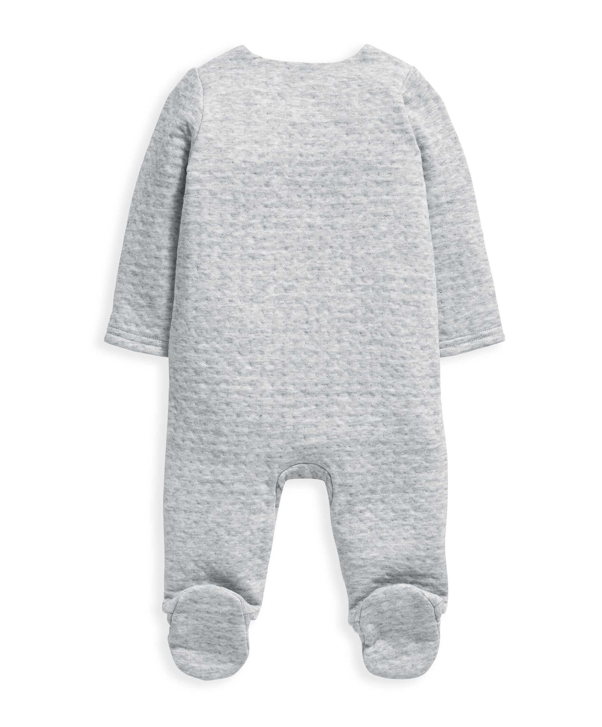 لباس الكل في واحد بارز الملمس - رمادي image number 2