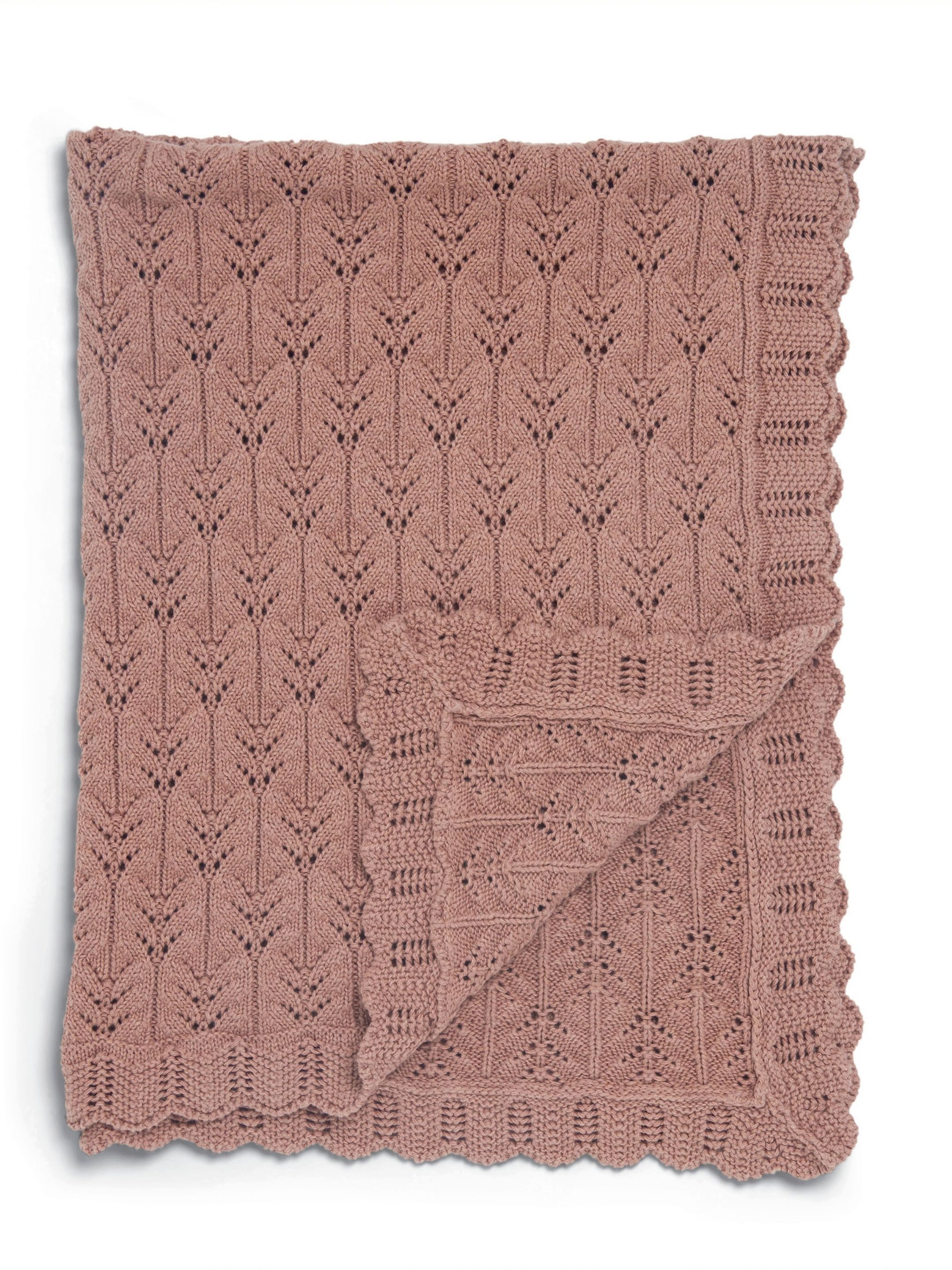 Keepsake Gift Set - Wildflower Knitted Blanket with Pink Bunny Soft Toy & Pink Imprint Tin image number 5