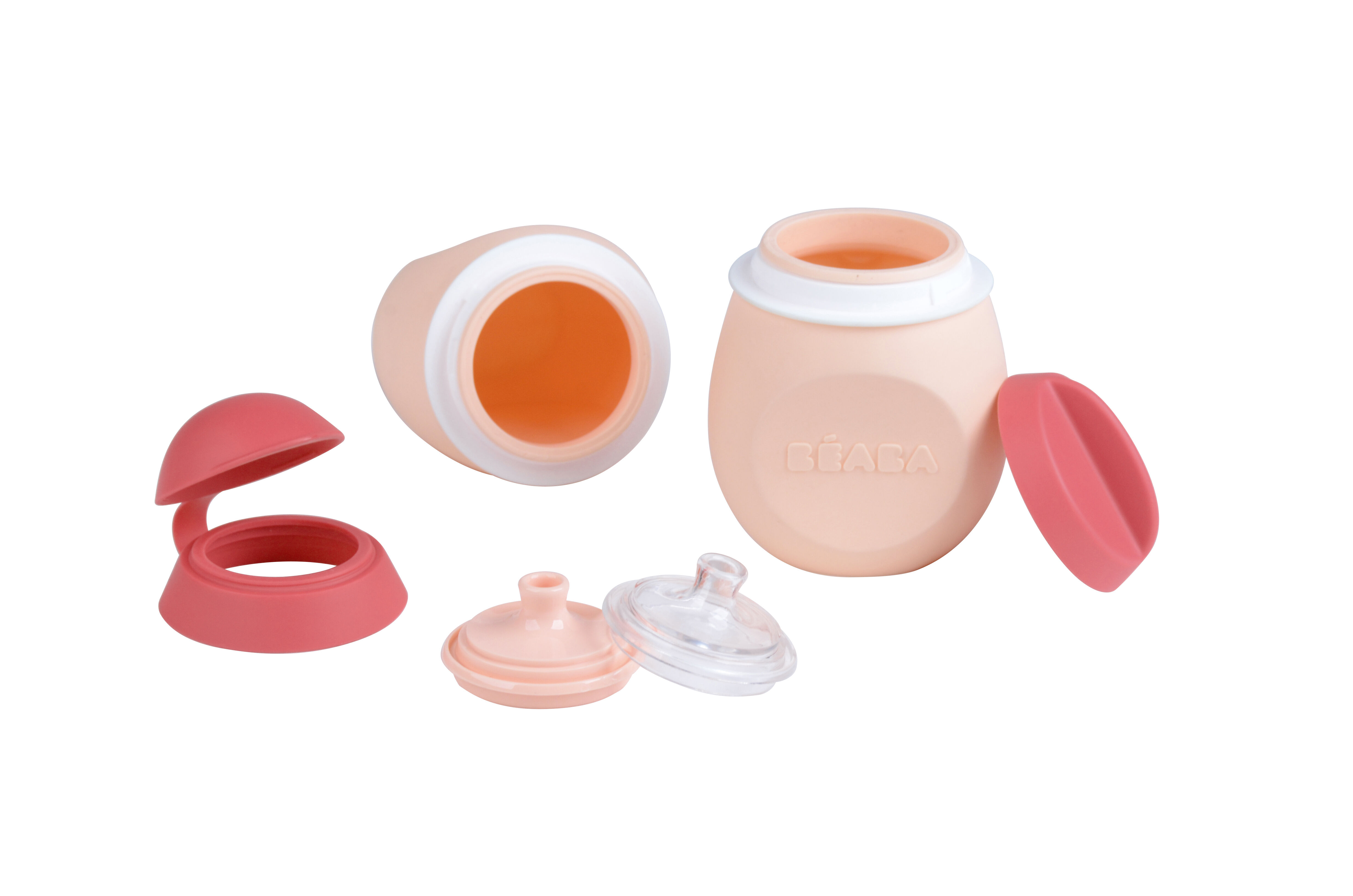 مجموعة إطعام الأطفال بيبي سكويز 2 في 1 وسكويز بورشن من بيبا - وردي image number 5