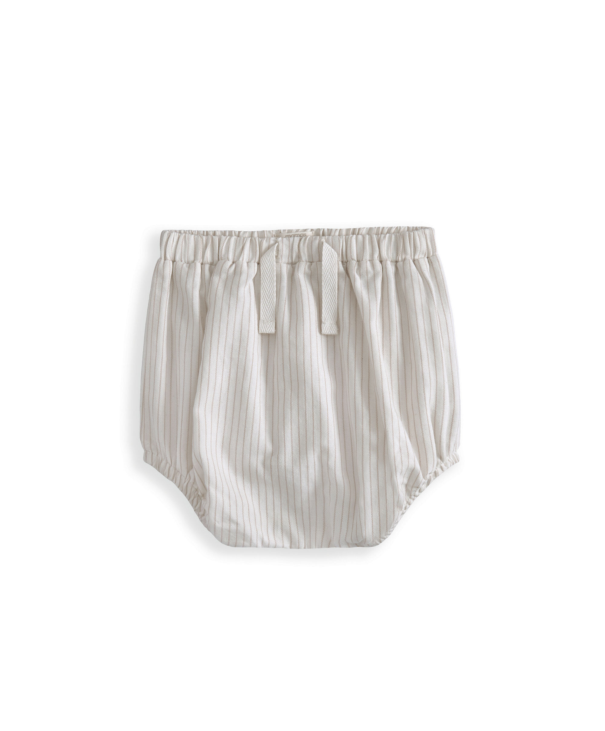 طقم بلوزة بلا أكمام وشورت بنقشة مخططة كتان image number 4