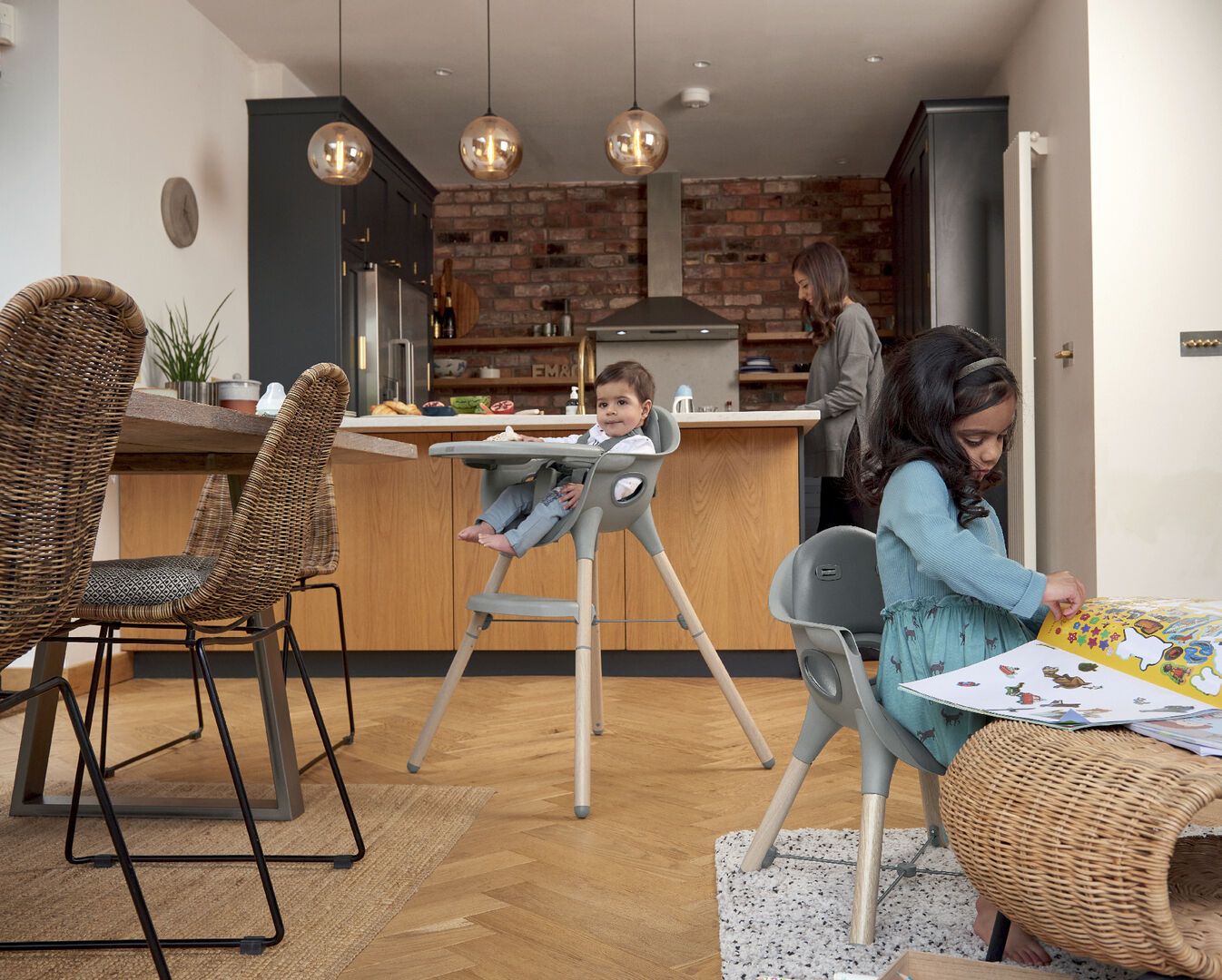 كرسي جوس مرتفع - رمادي image number 6