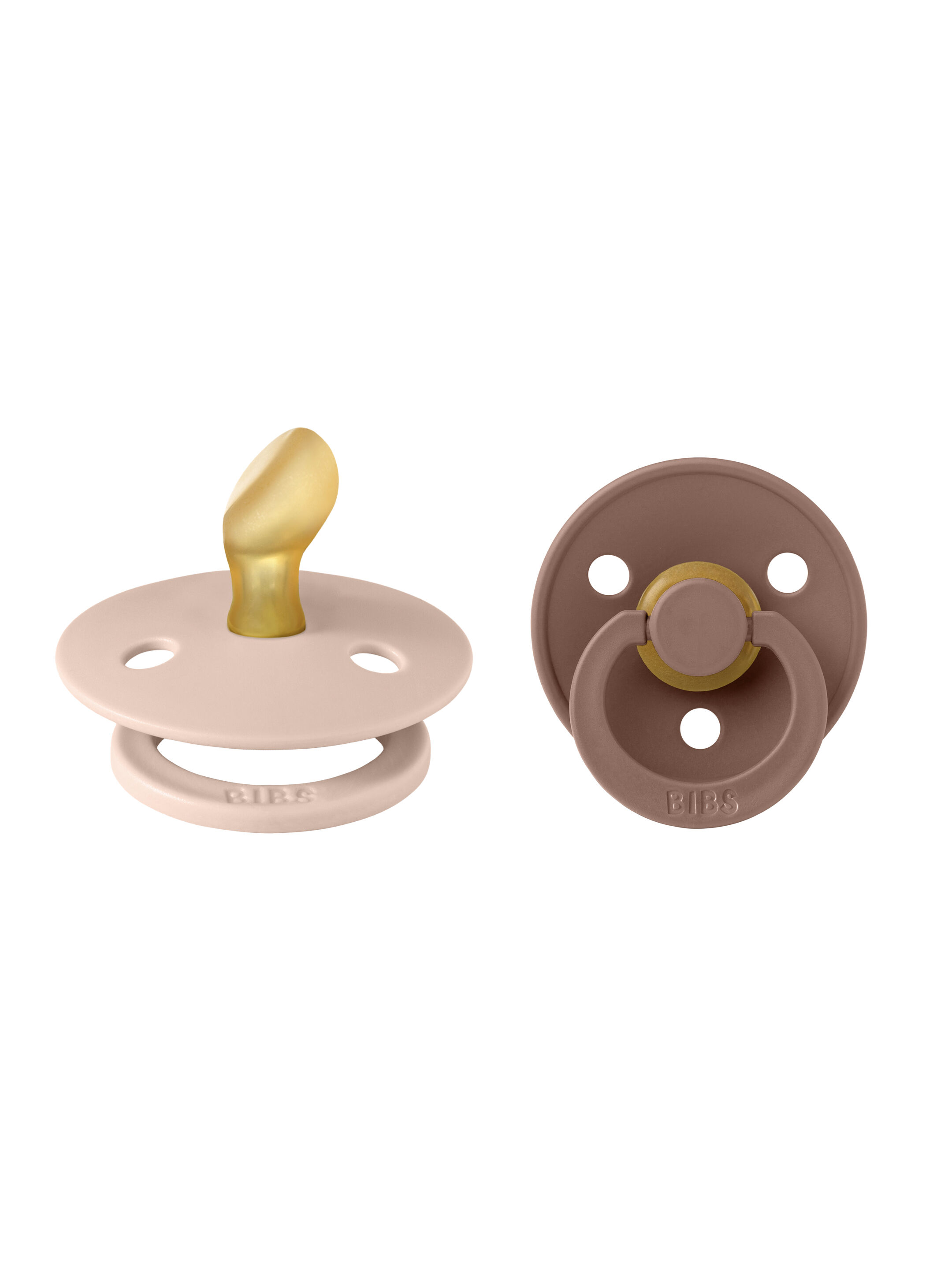 مجموعة لهايات بيبس كولور لاتكس مقاس 1 بحلمات ملائمة للفم للأطفال منذ الولادة فأكثر وردي/ خشبي - قطعتان image number 2