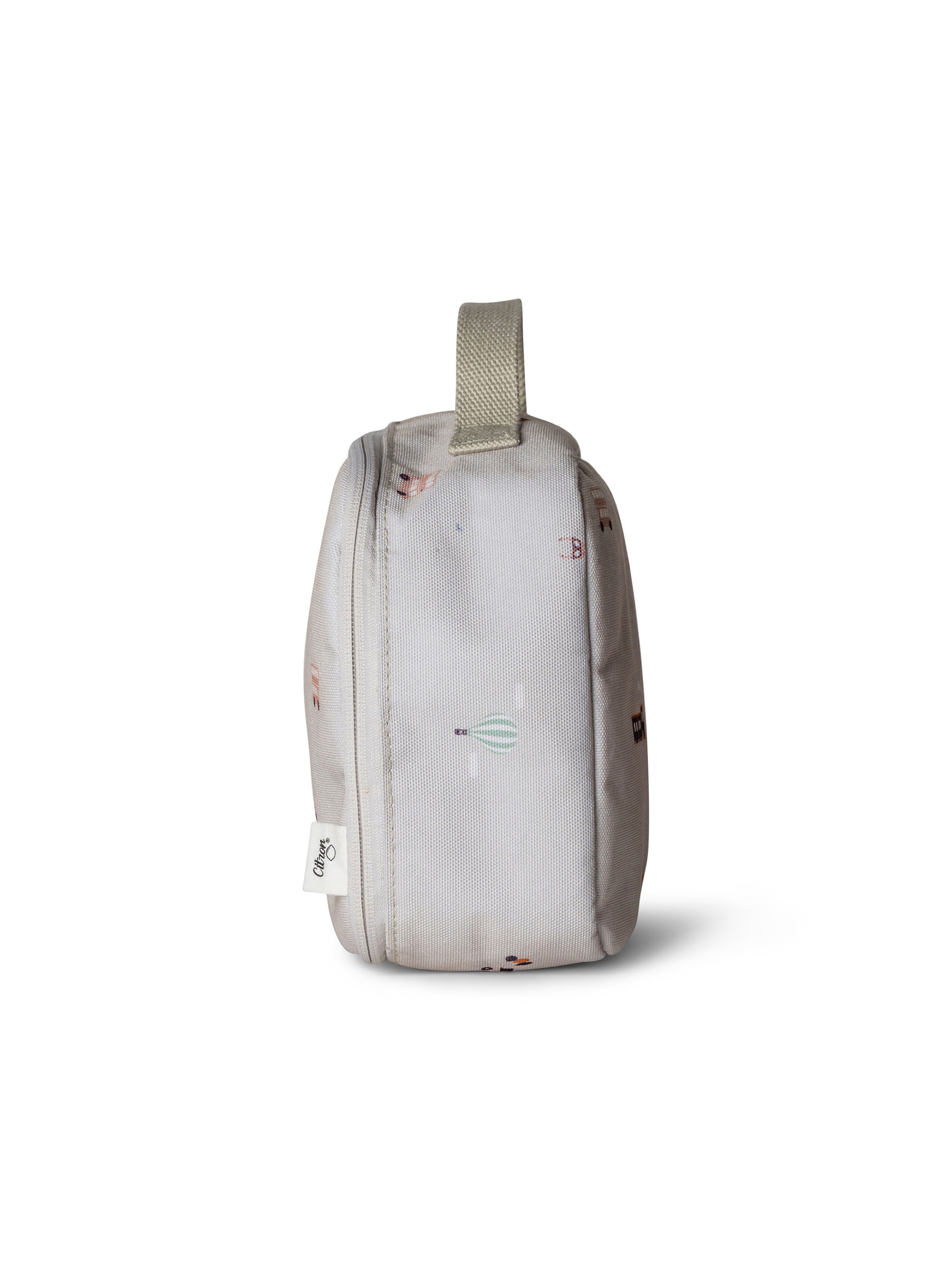 حقيبة غداء عازلة للحرارة بتصميم مربع من سيترون - نقشة مركبات image number 3