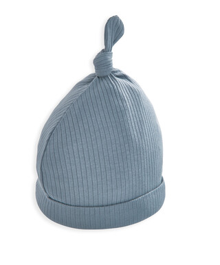 قبعة قطن عضوي مضلع - أزرق بترولي