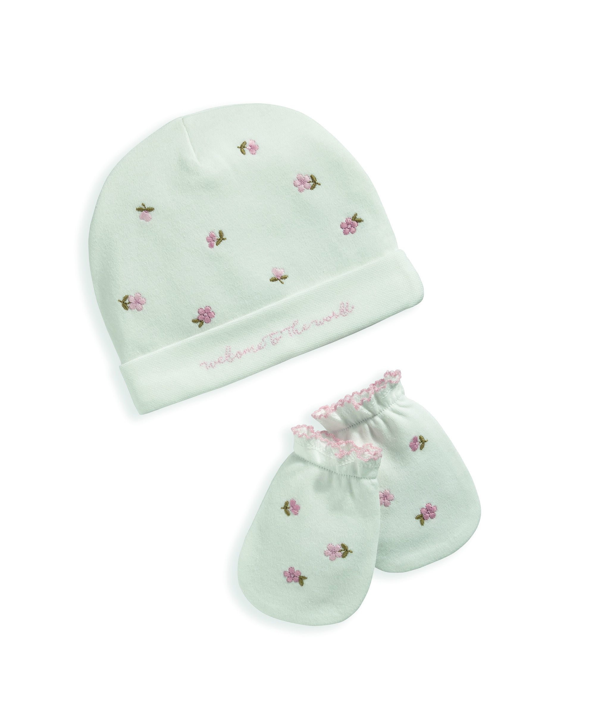 طقم قبعة وقفازات بتطريزات image number 2