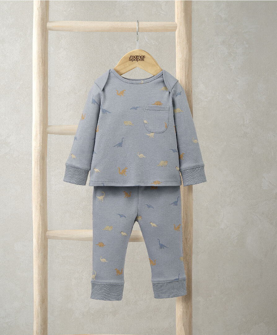 بيجاما بنقشة روديو ولون كريمي image number 1