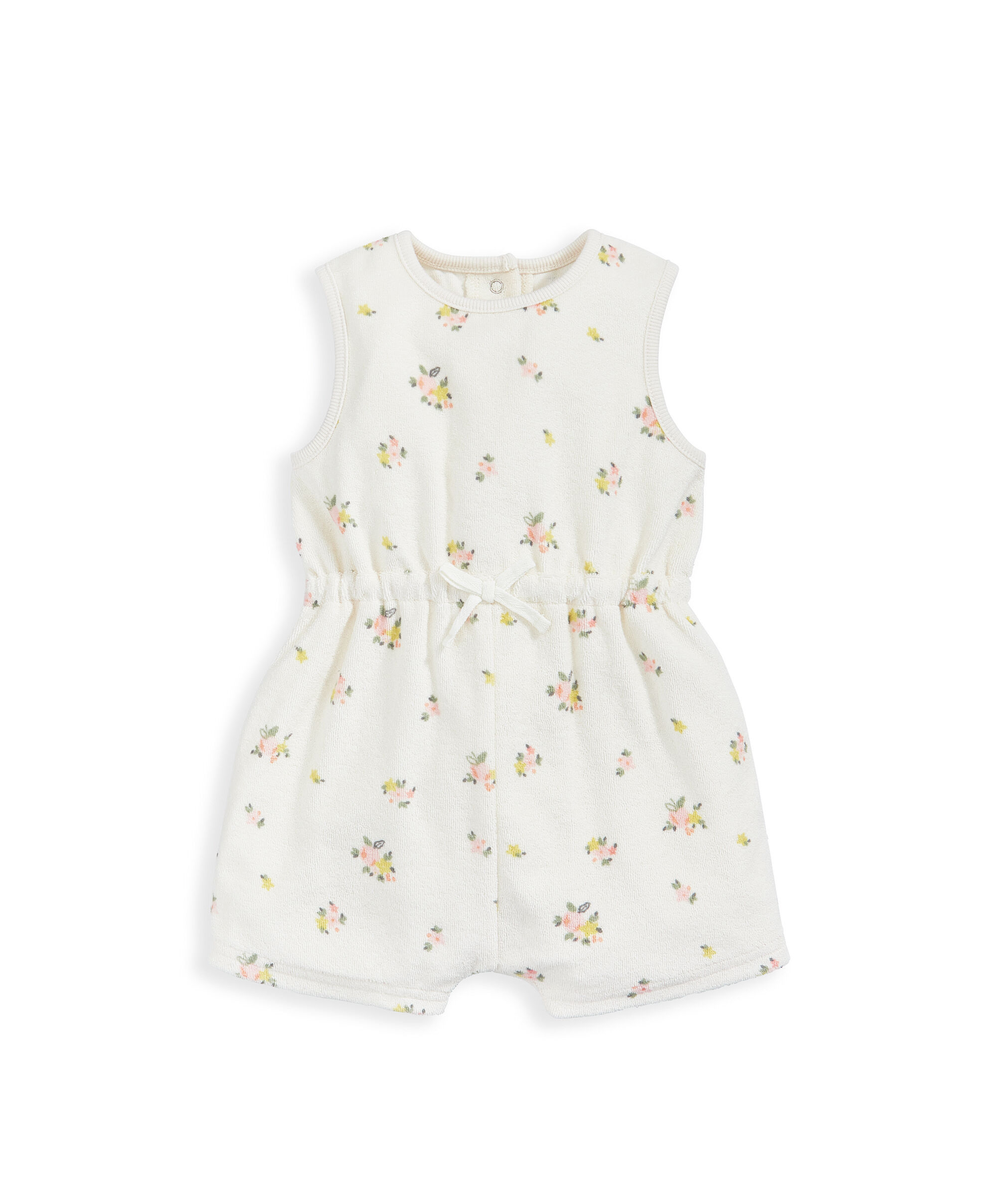 طقم رومبر وقبعة من قماش مناشف بنقشة زهور - قطعتان image number 3