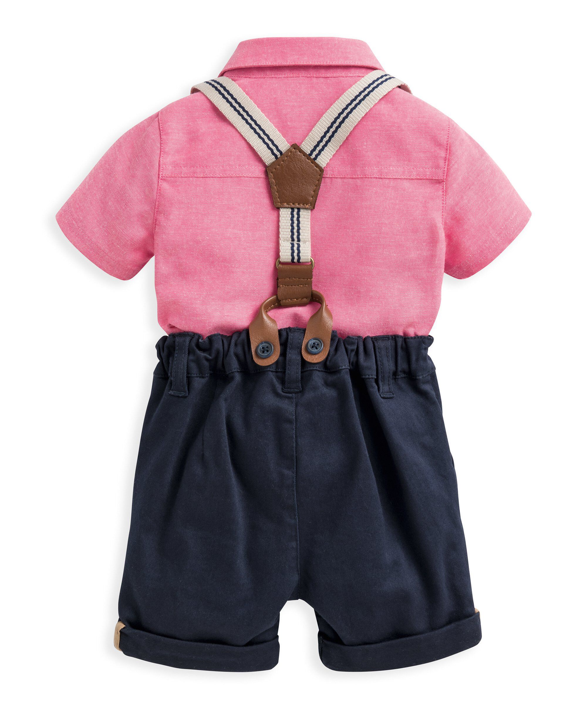 طقم قميص وشورت وحمالات - 3 قطع image number 2