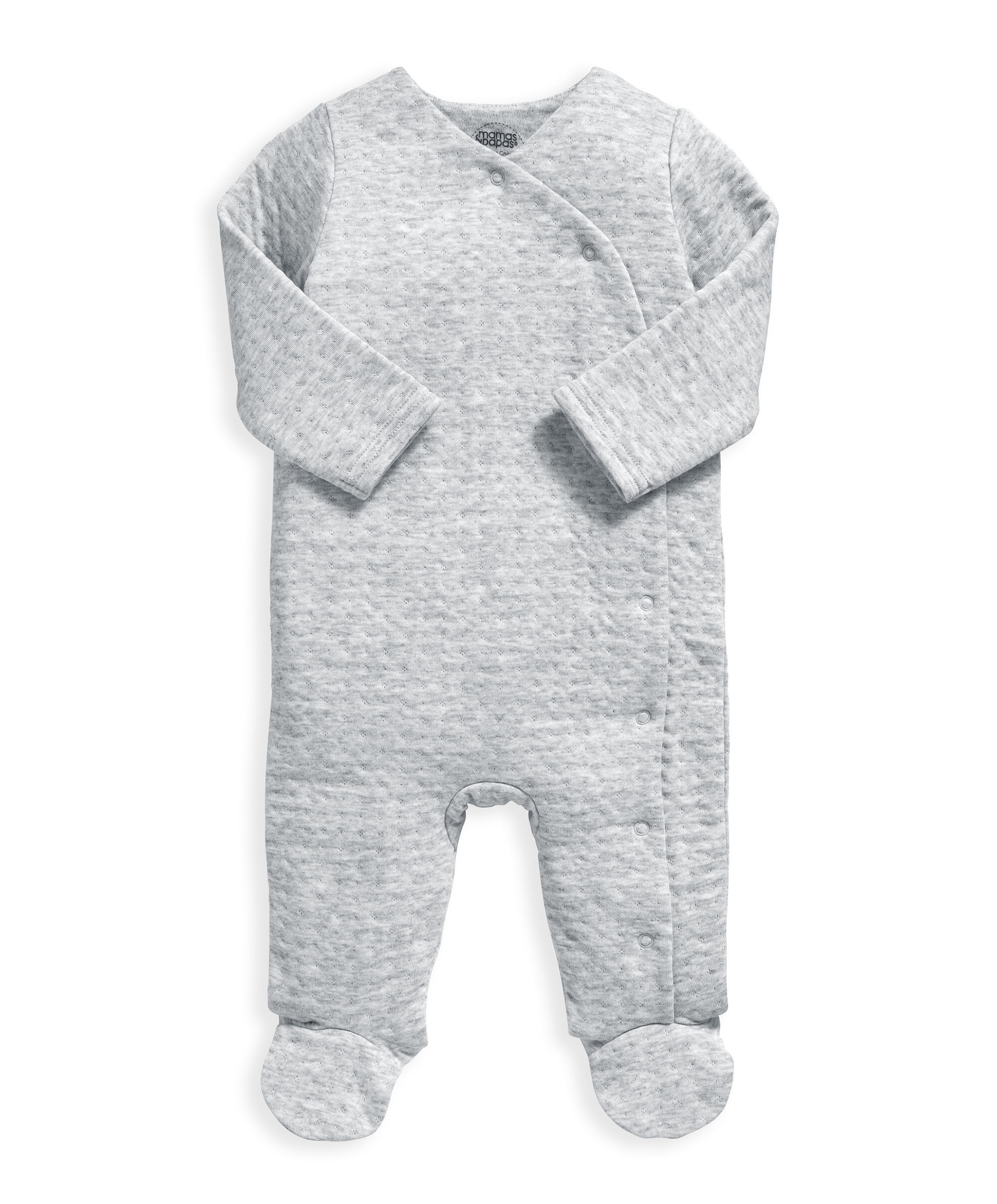 لباس الكل في واحد بارز الملمس - رمادي image number 1