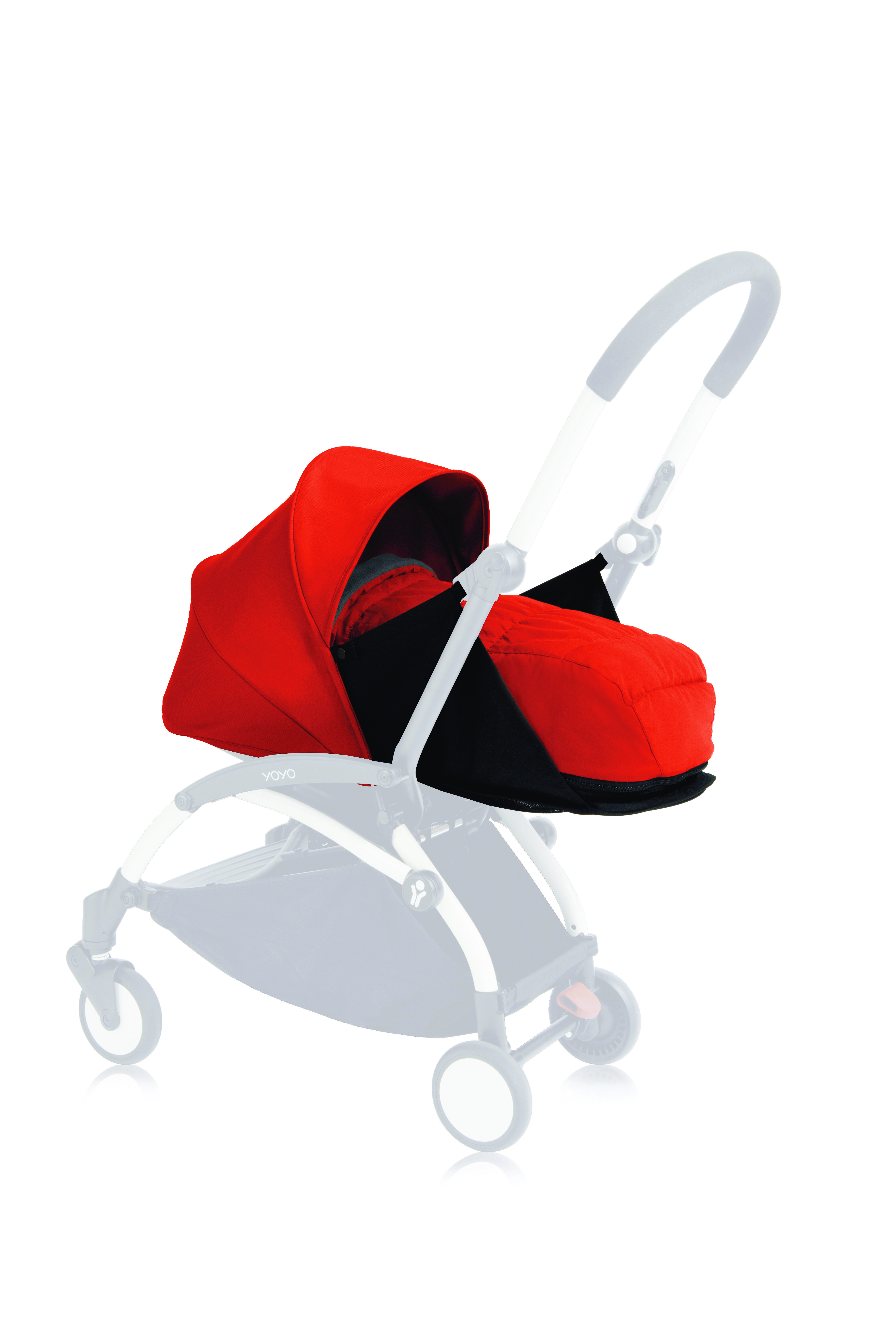 مجموعة مقعد عربة أطفال يويو لحديثي الولادة - أحمر image number 1